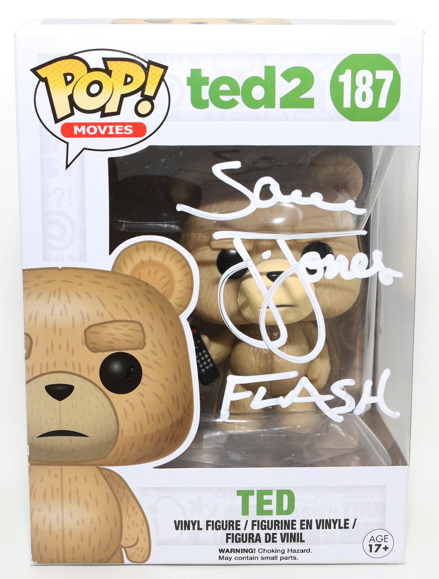 
                  
                    Sam J. Jones as Flash Gordon in Ted 2 Signed Funko POP! #187 with Character Name
                  
                