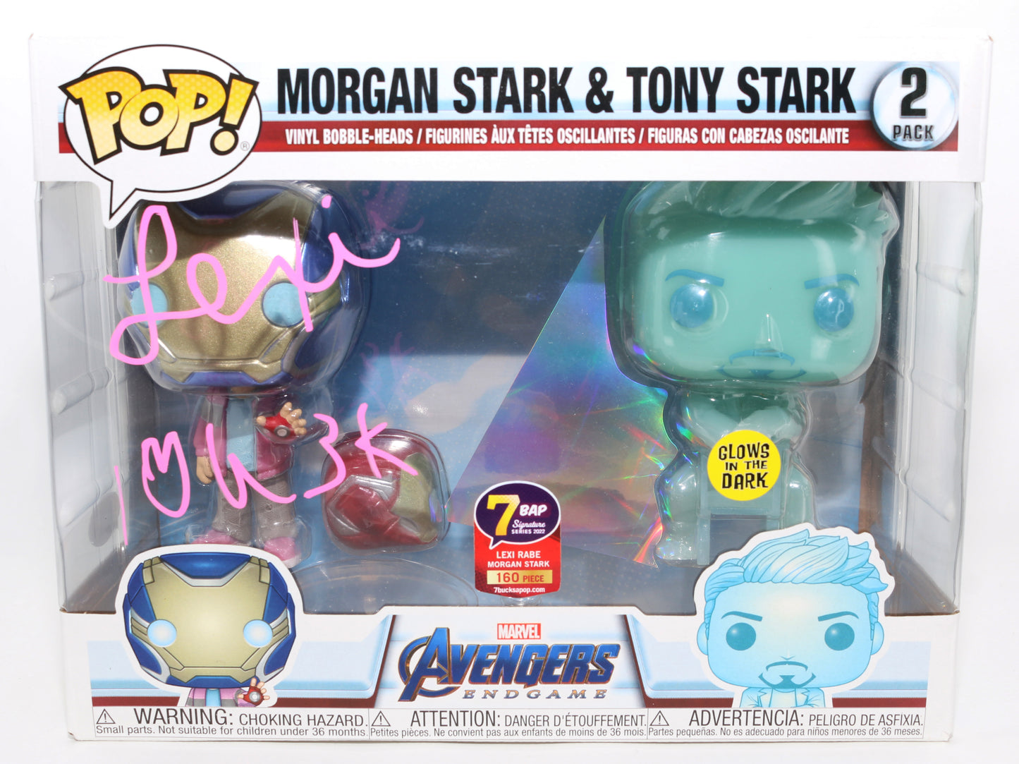
                  
                    Lexi Rabe as Morgan Stark in Avengers: Endgame 7BAP Signature Series Exclusive (JSA) Signed Funko POP! 2 Pack with Quote
                  
                
