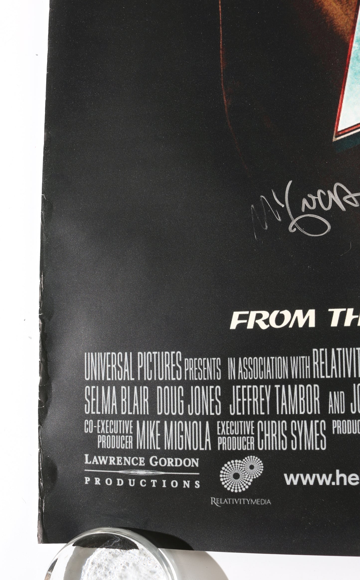 
                  
                    Ron Perlman as Hellboy, Selma Blair as Liz Sherman, & Creator: Mike Mignola in Guillermo del Toro's Hellboy II: The Golden Army Signed 27x40 Poster with Character Names
                  
                