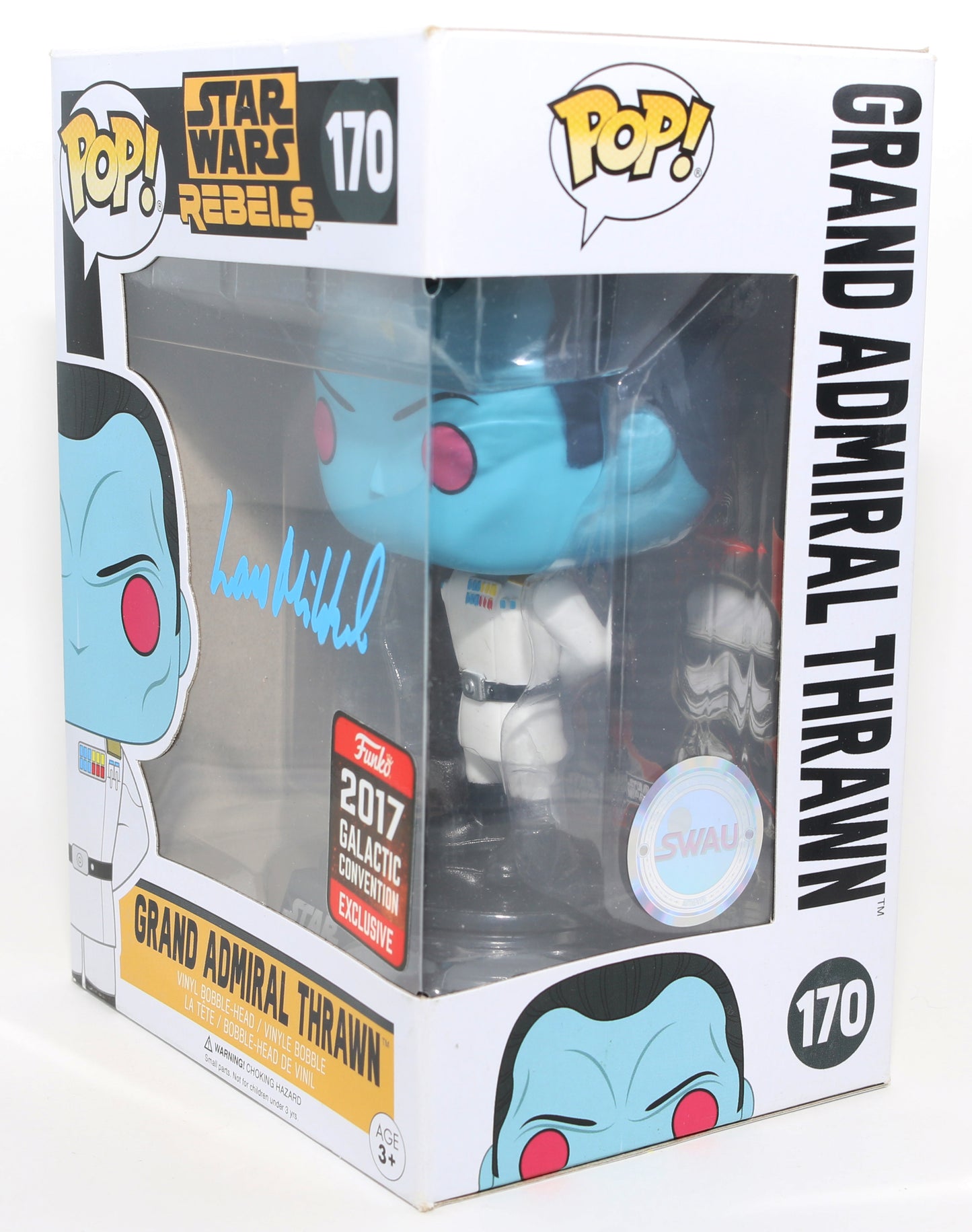 
                  
                    Lars Mikkelsen as Grand Admiral Thrawn in Star Wars: Rebels 2017 Galactic Convention Exclusive (SWAU) Signed Funko POP! #170
                  
                