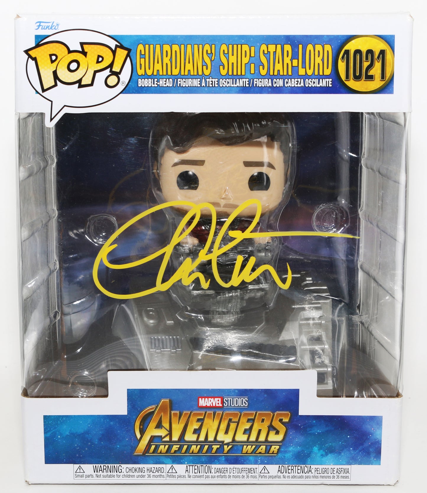 
                  
                    Chris Pratt as Peter Quill / Star-Lord in Guardians of the Galaxy Signed Funko POP! #1021
                  
                