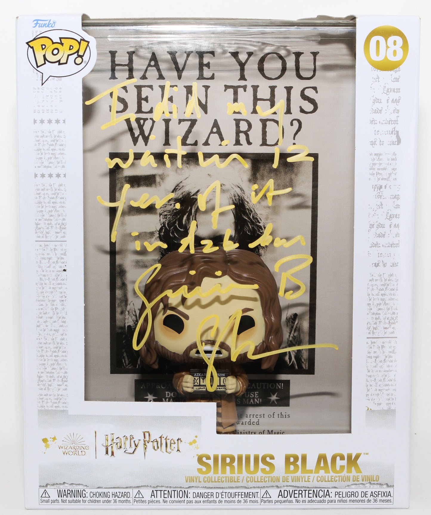
                  
                    Gary Oldman as Sirius Black in Harry Potter & The Prisoner of Azkaban Signed Funko POP! #08 with Character Name & Quote
                  
                