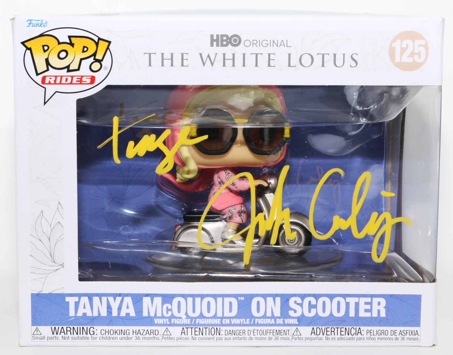 
                  
                    Jennifer Coolidge as Tanya McQuoid in The White Lotus Signed Oversized Funko POP! #125 with Character Name
                  
                
