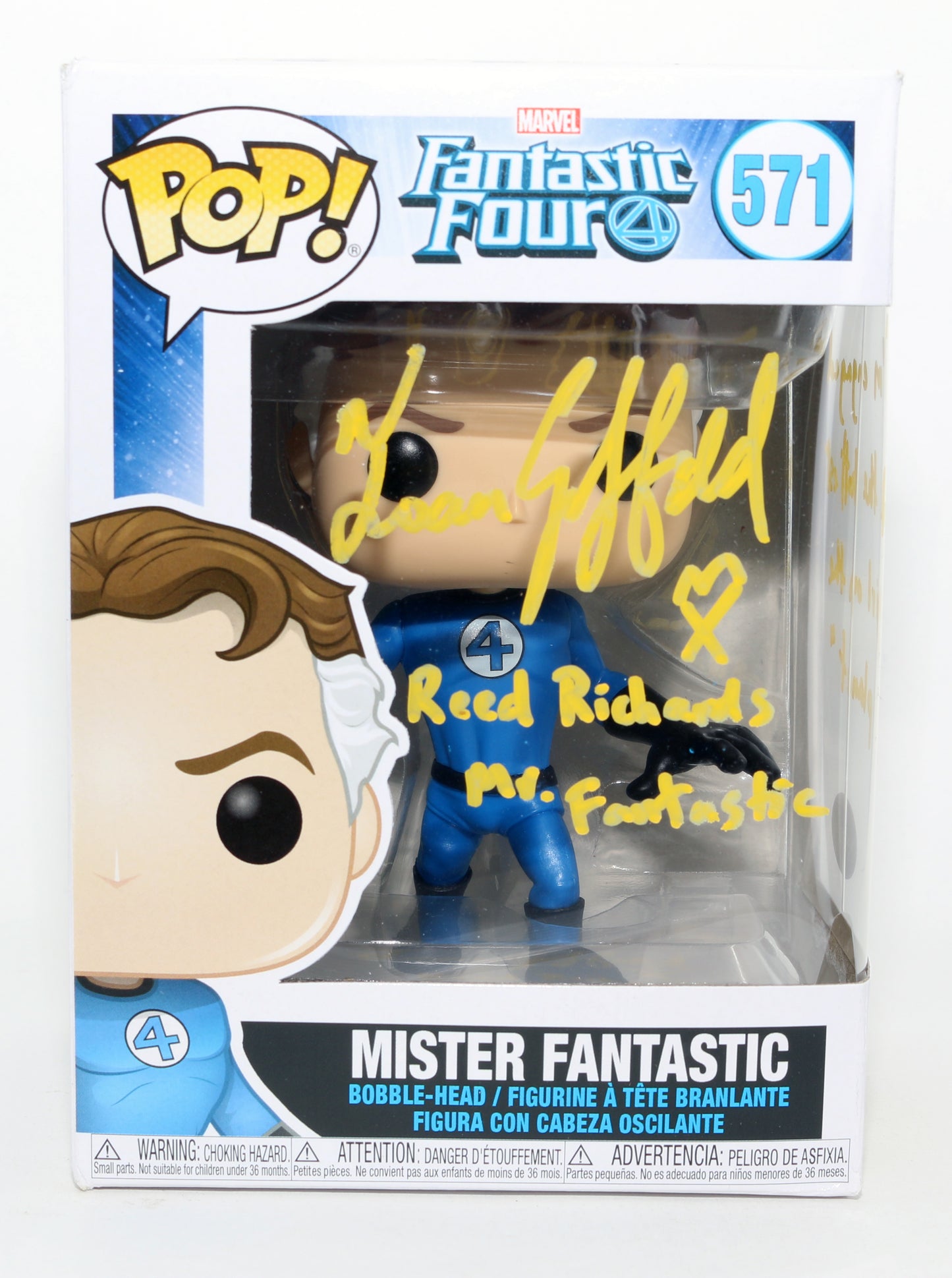
                  
                    Ioan Gruffudd as Reed Richards / Mr. Fantastic in Fantastic Four (JSA) Signed Funko POP! #571 with Character Name & Quote
                  
                