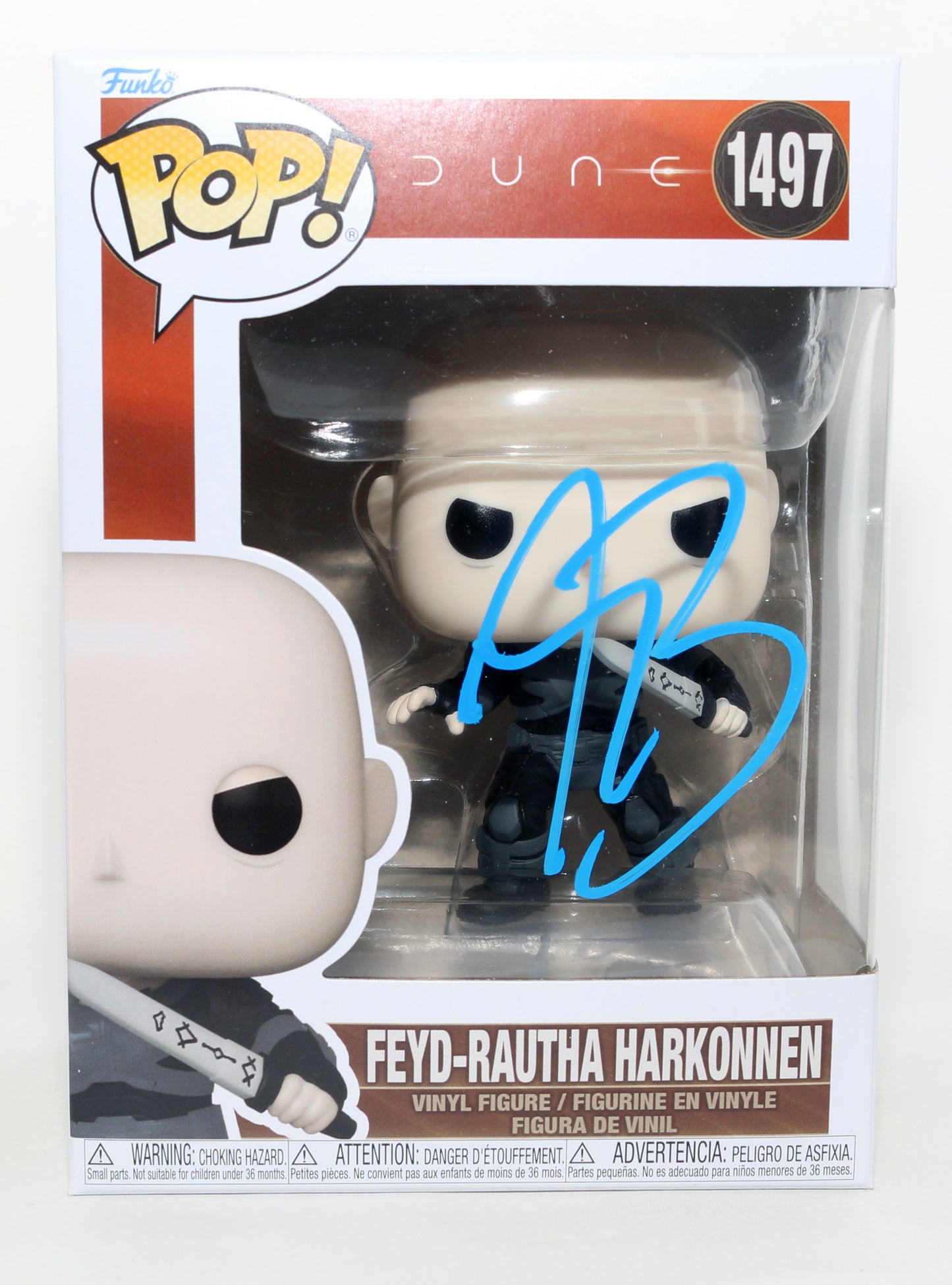 
                  
                    Austin Butler as Feyd-Rautha Harkonnen in Dune: Part Two Signed Funko POP! #1497
                  
                