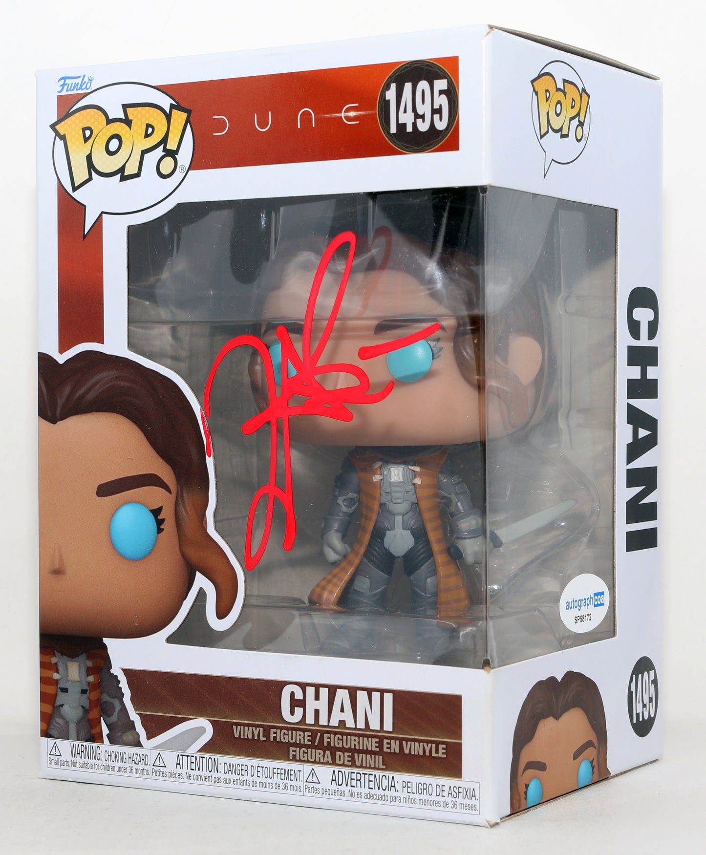 
                  
                    Zendaya as Chani in Dune Signed Funko POP! #1495
                  
                