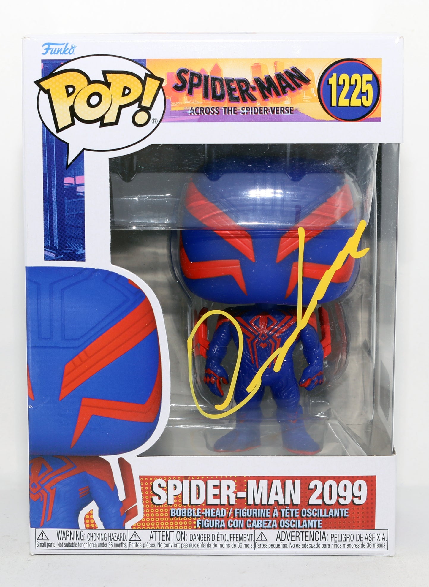 
                  
                    Oscar Isaac as Miguel O'Hara in Spider-Man: Across the Spider-Verse (SWAU) Signed Funko POP! #1225
                  
                