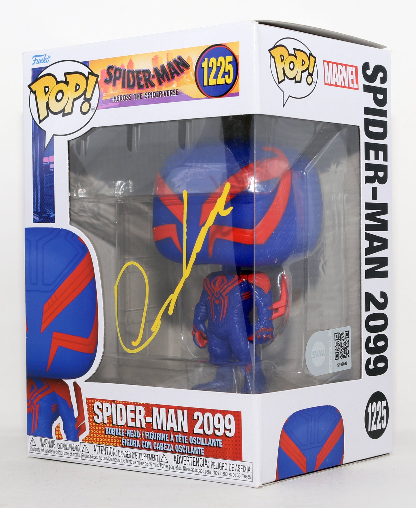 
                  
                    Oscar Isaac as Miguel O'Hara in Spider-Man: Across the Spider-Verse (SWAU) Signed Funko POP! #1225
                  
                