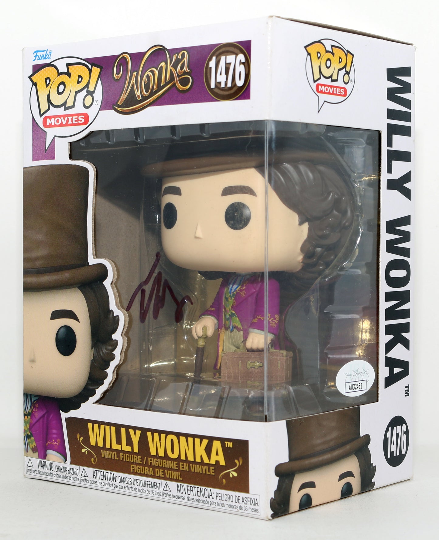 
                  
                    Timothée Chalamet as Willy Wonka in Wonka (JSA) Signed Funko POP! #1476
                  
                