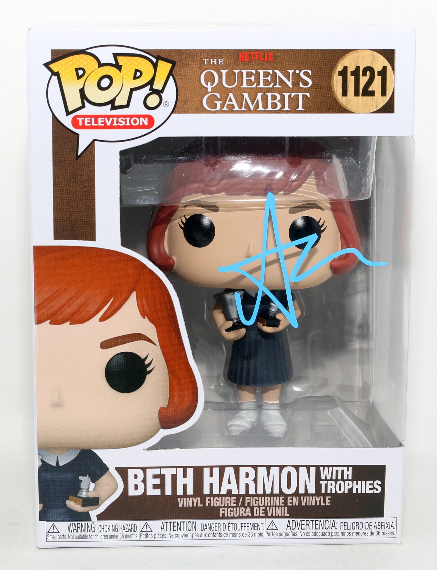 
                  
                    Anya Taylor-Joy as Beth Harmon with Rook in The Queen's Gambit Signed Funko POP! #1121
                  
                