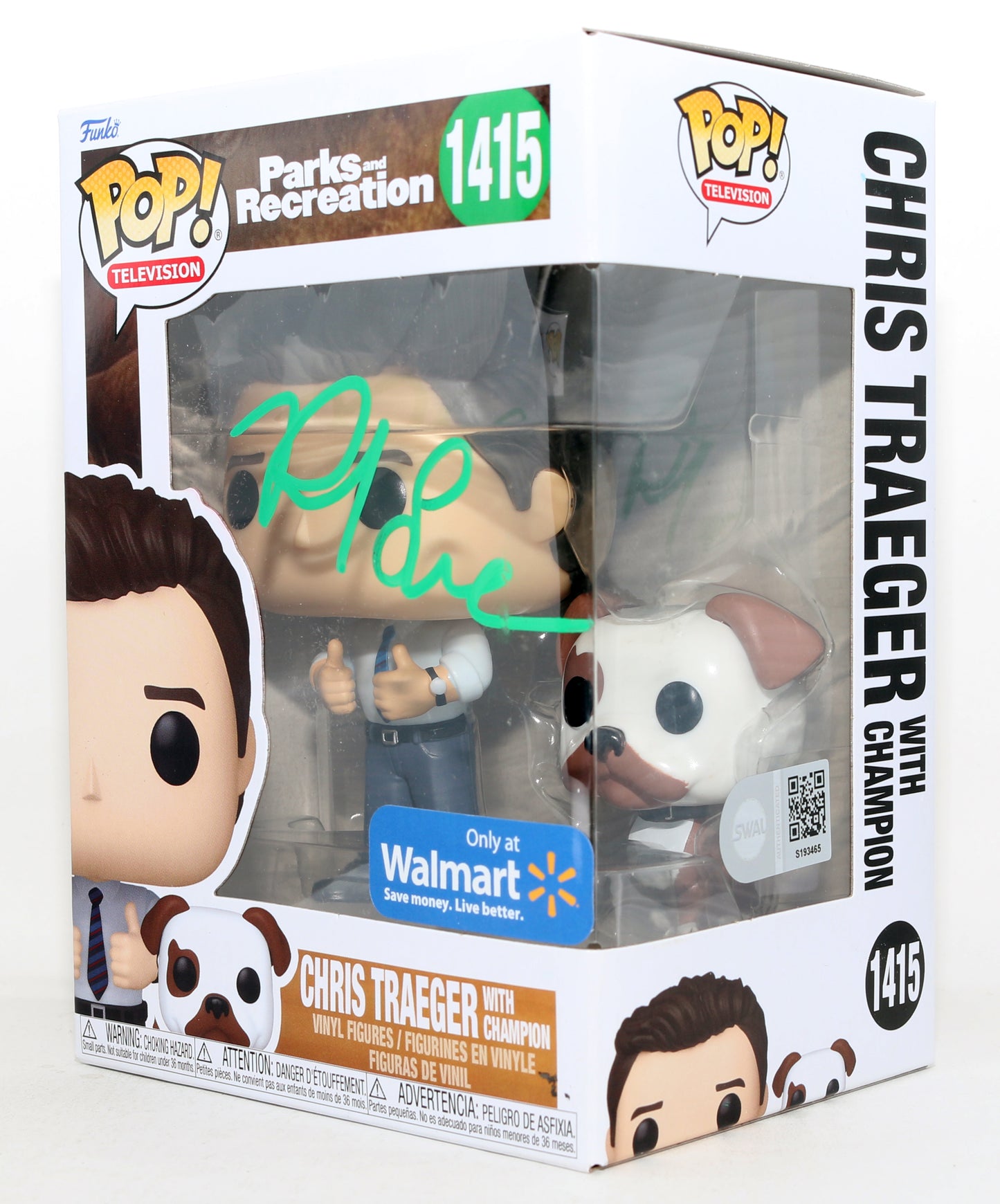 
                  
                    Rob Lowe as Chris Traeger in Parks & Recreation Walmart Exclusive (SWAU) Signed Funko POP! #1415
                  
                