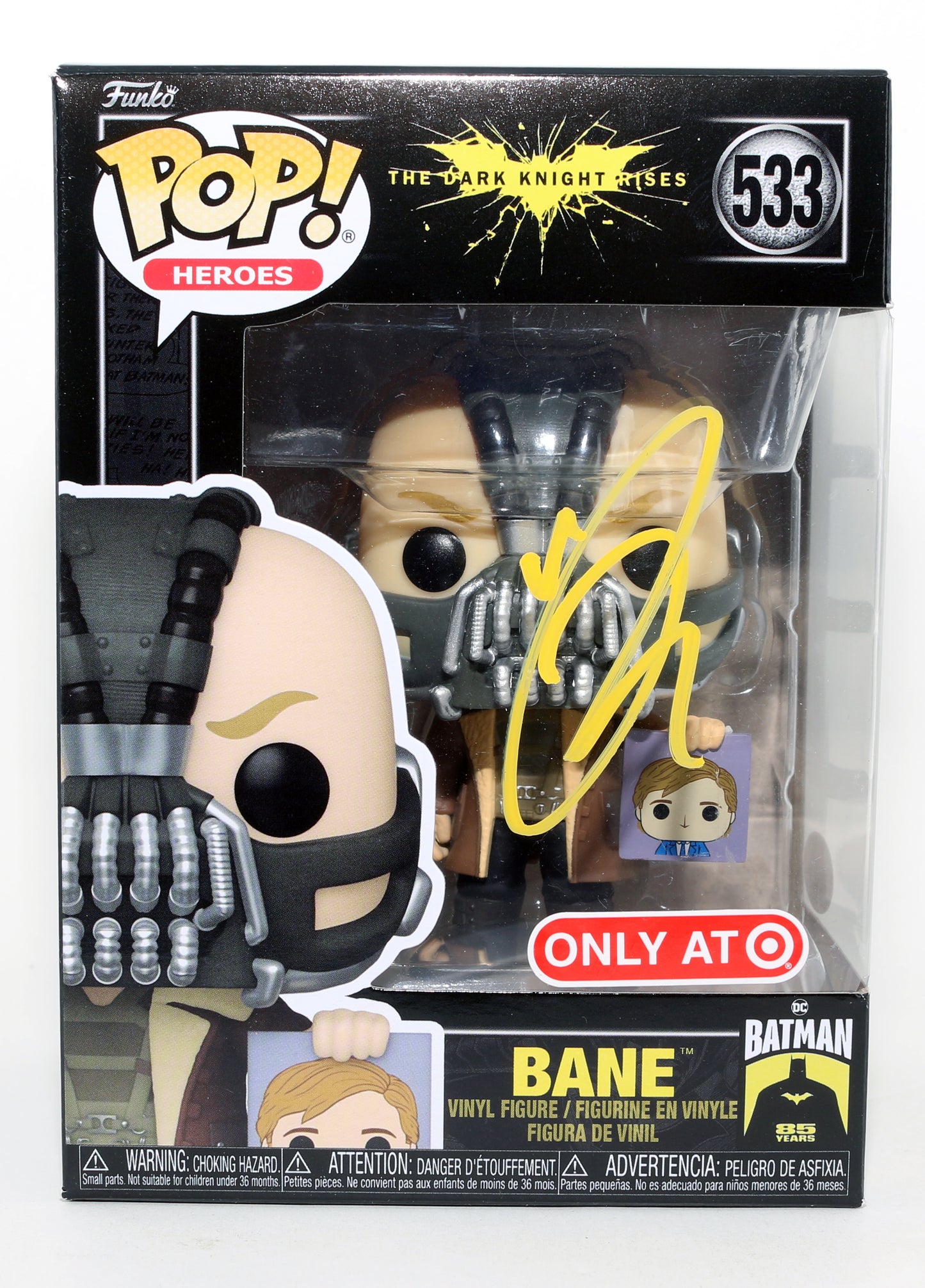 
                  
                    Tom Hardy as Bane in The Dark Knight Rises Target Exclusive (JSA) Signed Funko POP! #533
                  
                