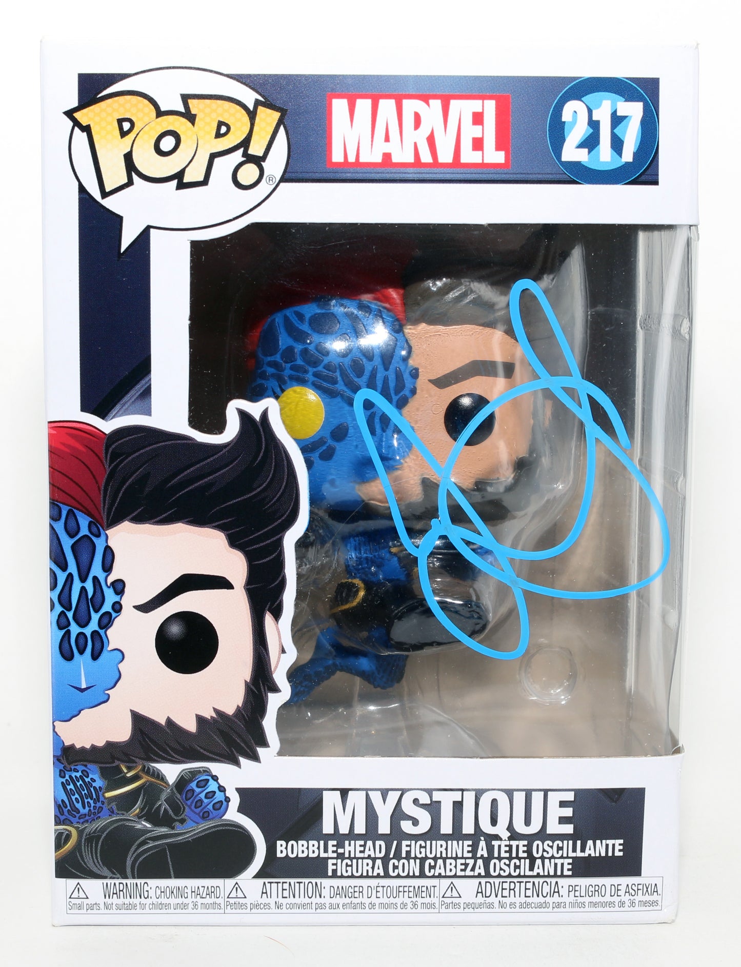 
                  
                    Jennifer Lawrence as Mystique in X-Men: First Class Signed Funko POP! #217
                  
                