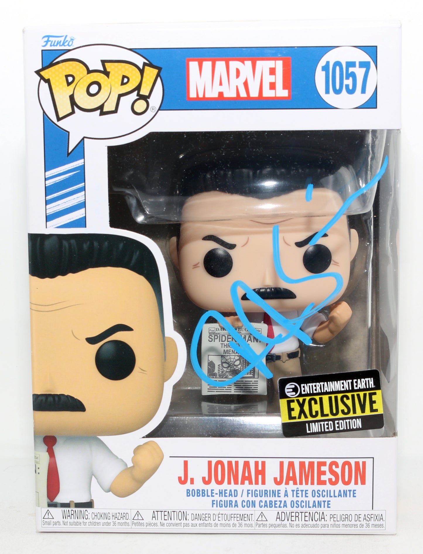 
                  
                    J.K. Simmons as J. Jonah Jameson in Spider-Man Entertainment Earth Exclusive LE (SWAU) Signed Funko POP! #1057
                  
                