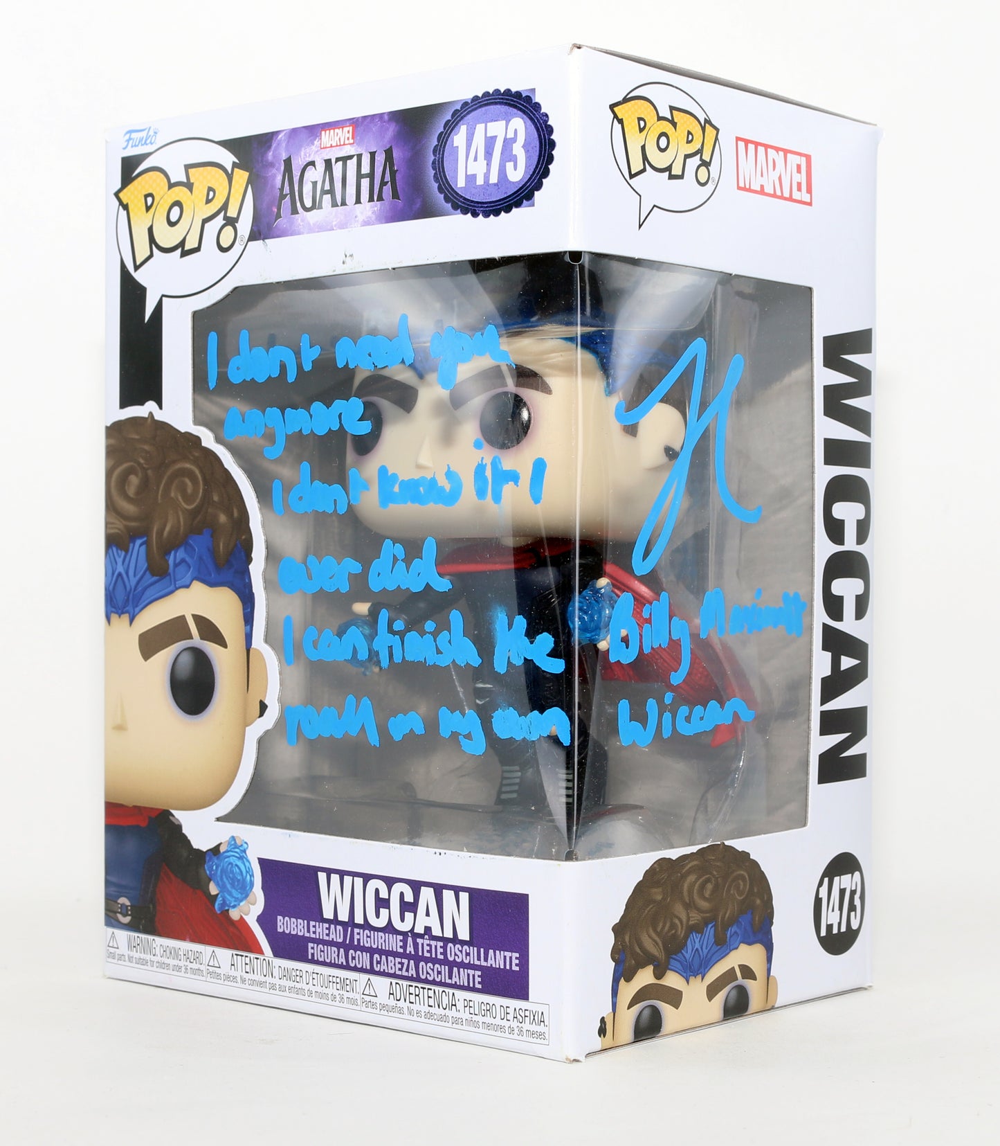 
                  
                    Joe Locke as Wiccan in Agatha All Along Signed Funko POP! #1473 with Character Name & Quote
                  
                