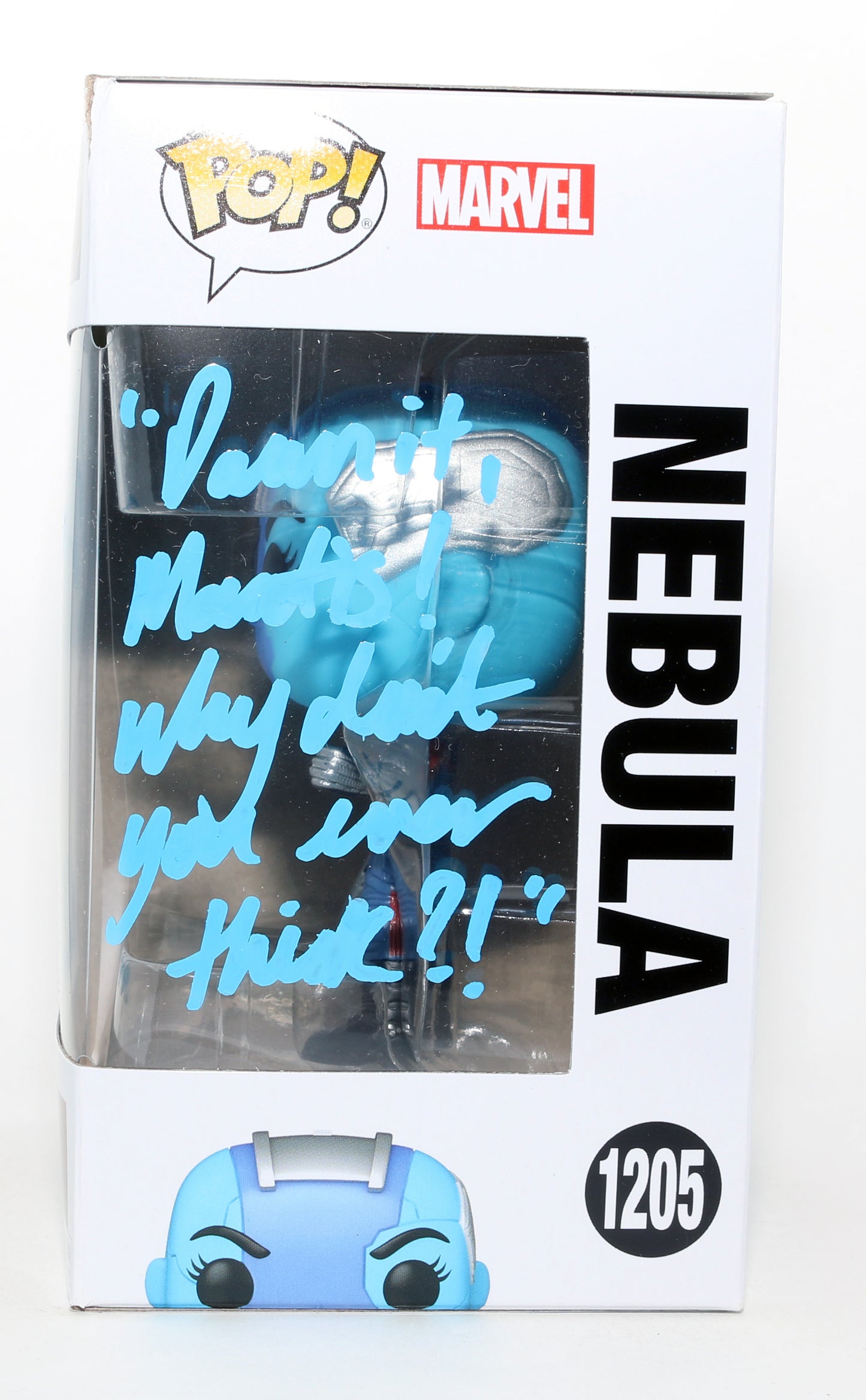 
                  
                    Karen Gillan as Nebula in Guardians of the Galaxy Vol. 3 Signed Funko POP! #1205 with Character Name & Quote
                  
                