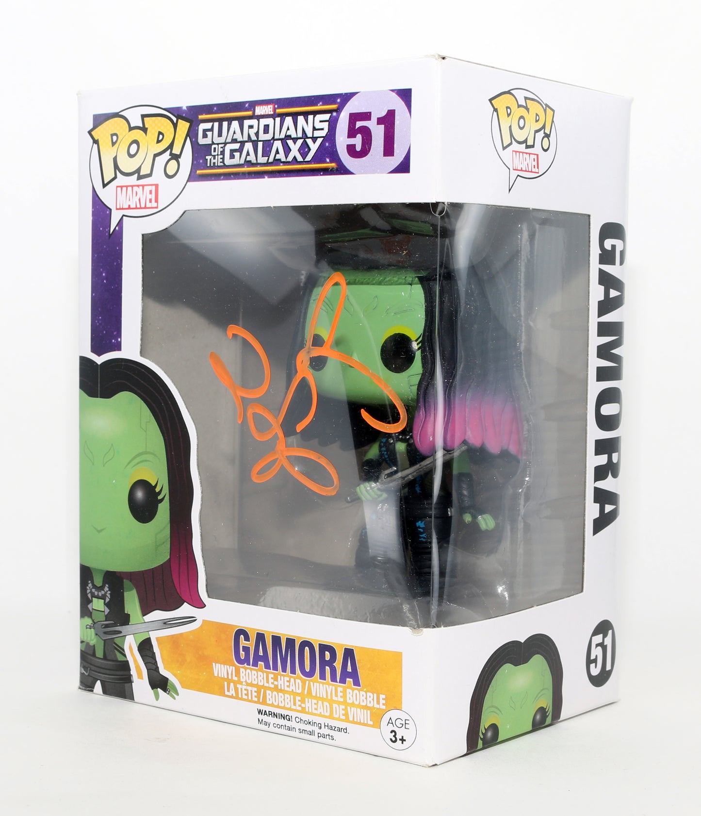
                  
                    Zoe Saldaña as Gamora in Guardians of the Galaxy Signed Funko POP! #51
                  
                