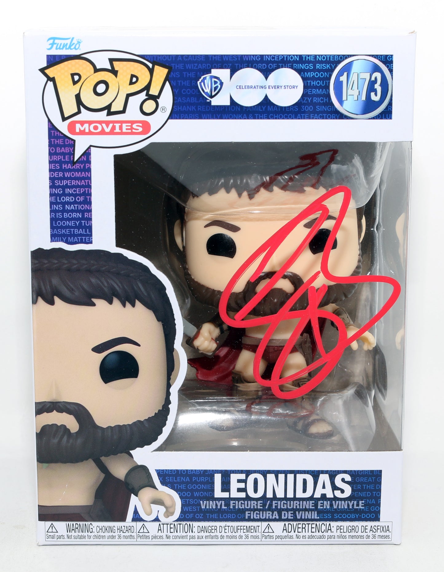 
                  
                    Gerard Butler as Leonidas I in 300 (SWAU) Signed Funko POP! #1473
                  
                
