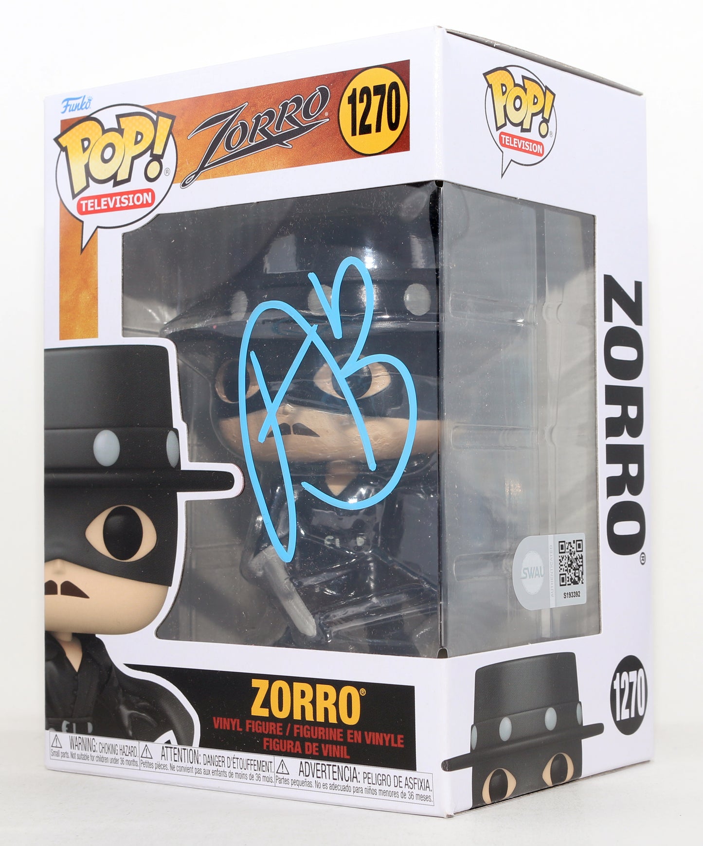 
                  
                    Antonio Banderas as Zorro in Zorro (SWAU) Signed Funko POP! #1280
                  
                