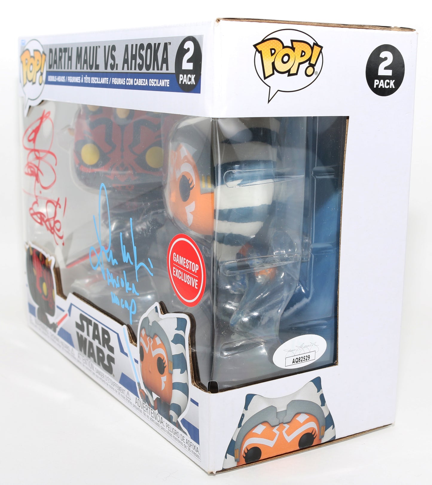 
                  
                    Ray Park as Darth Maul & Lauren Mary Kim as Ahsoka Tano Motion Capture Artists in Star Wars: The Clone Wars GameStop Exclusive (JSA) Signed Funko POP! 2-Pack
                  
                