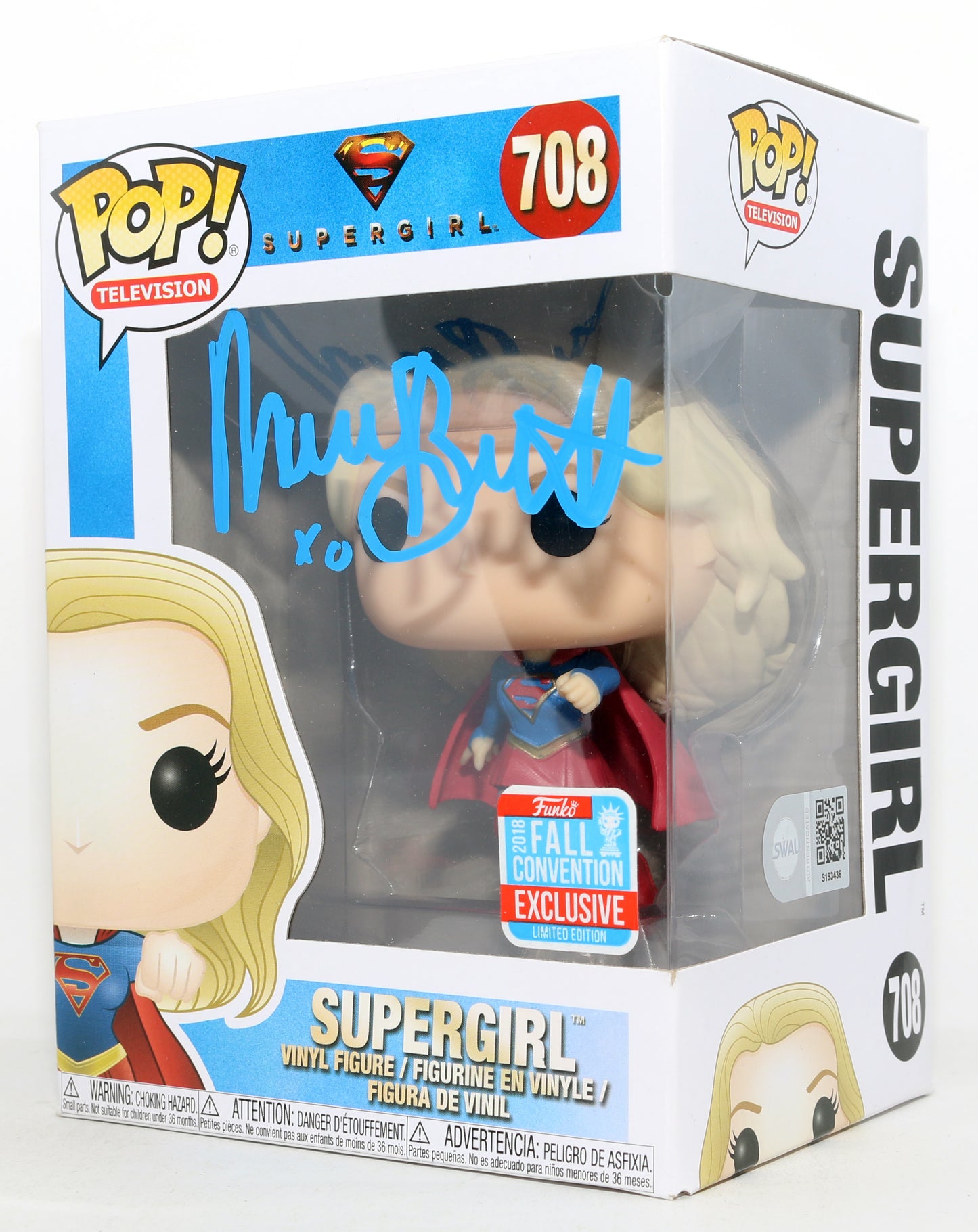 
                  
                    Melissa Benoist as Supergirl in Supergirl 2018 Fall Convention Exclusive Limited Edition (SWAU) Signed Funko POP! #708
                  
                