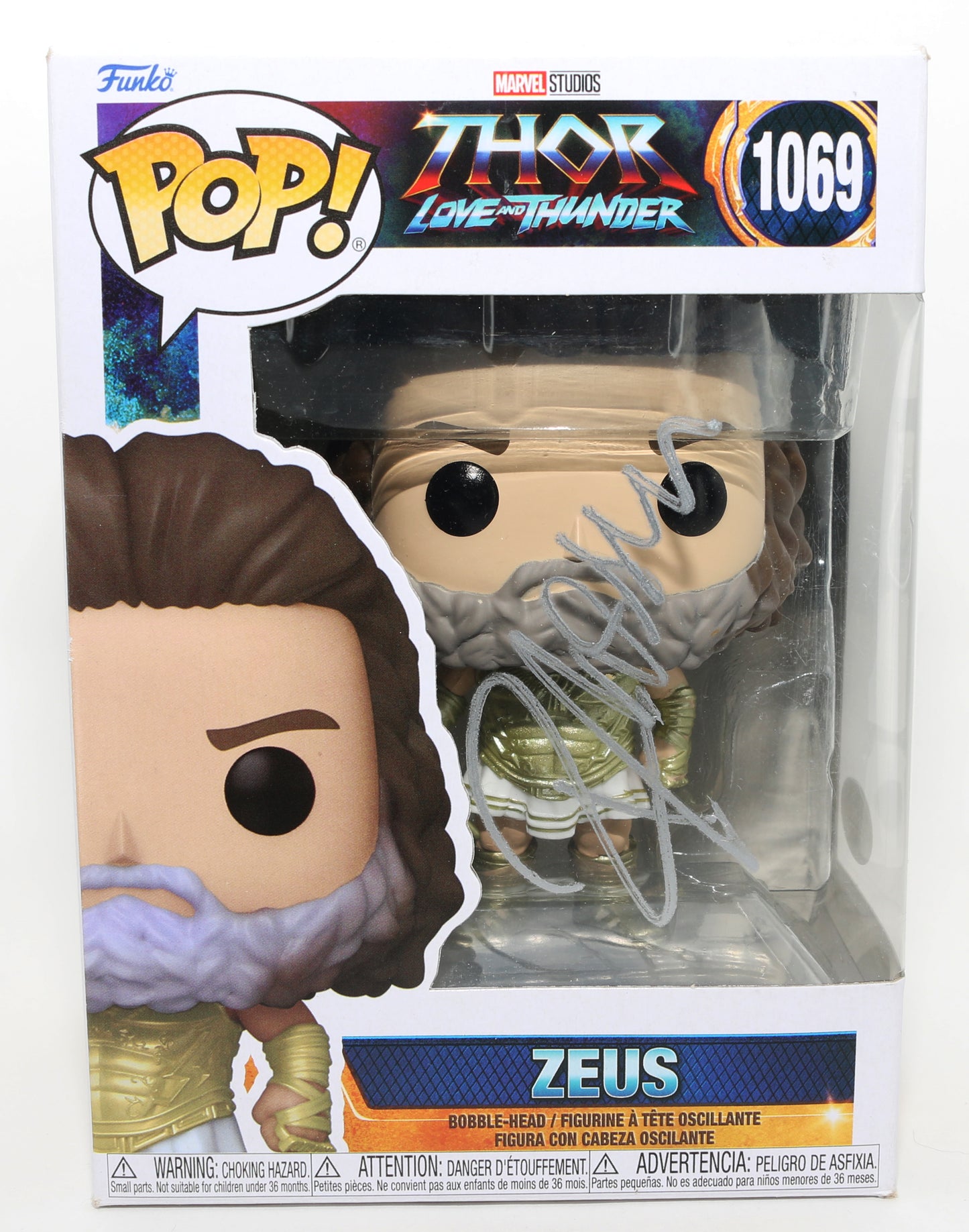 
                  
                    Russell Crowe as Zeus in Thor: Love and Thunder (JSA) Signed Funko POP! #1069
                  
                