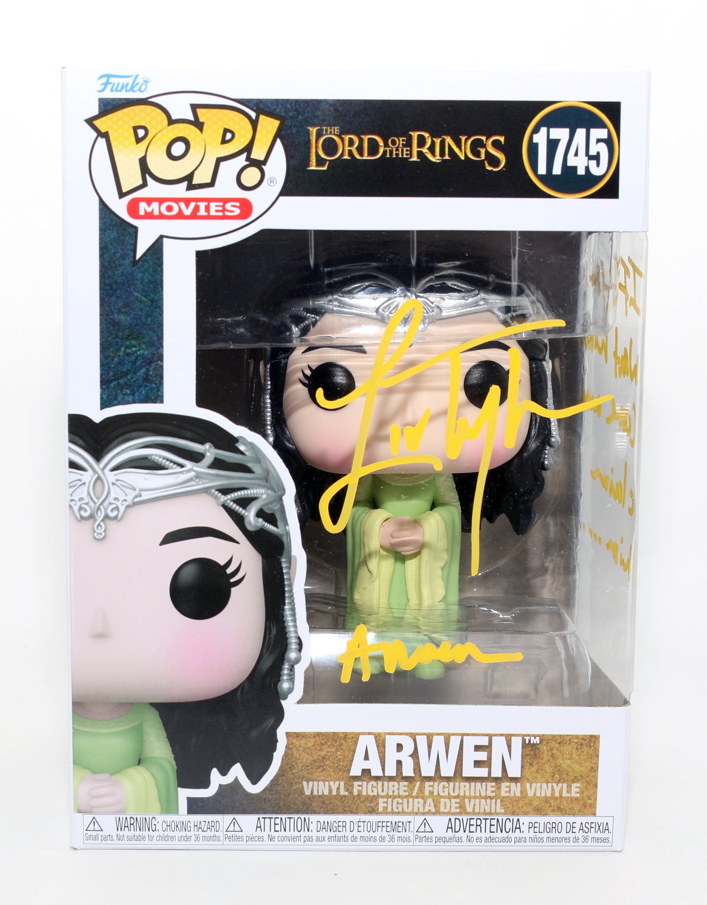
                  
                    Liv Tyler as Arwen in The Lord of the Rings: Return of the King Signed Funko POP! #1745 with Character Name & Quote
                  
                