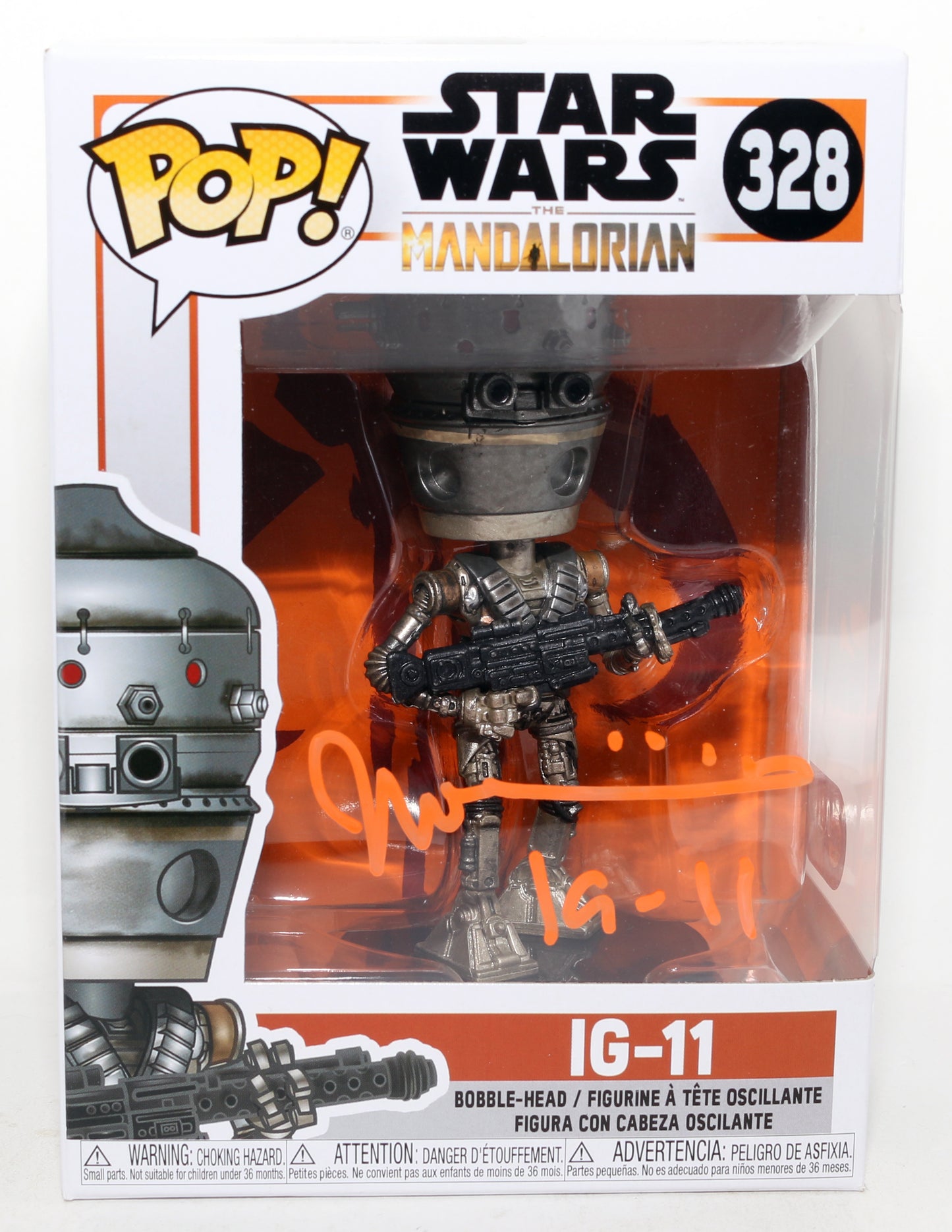 
                  
                    Taika Waititi as IG-11 in Star Wars: The Mandalorian (SWAU) Signed Funko POP! #328 with Character Name
                  
                