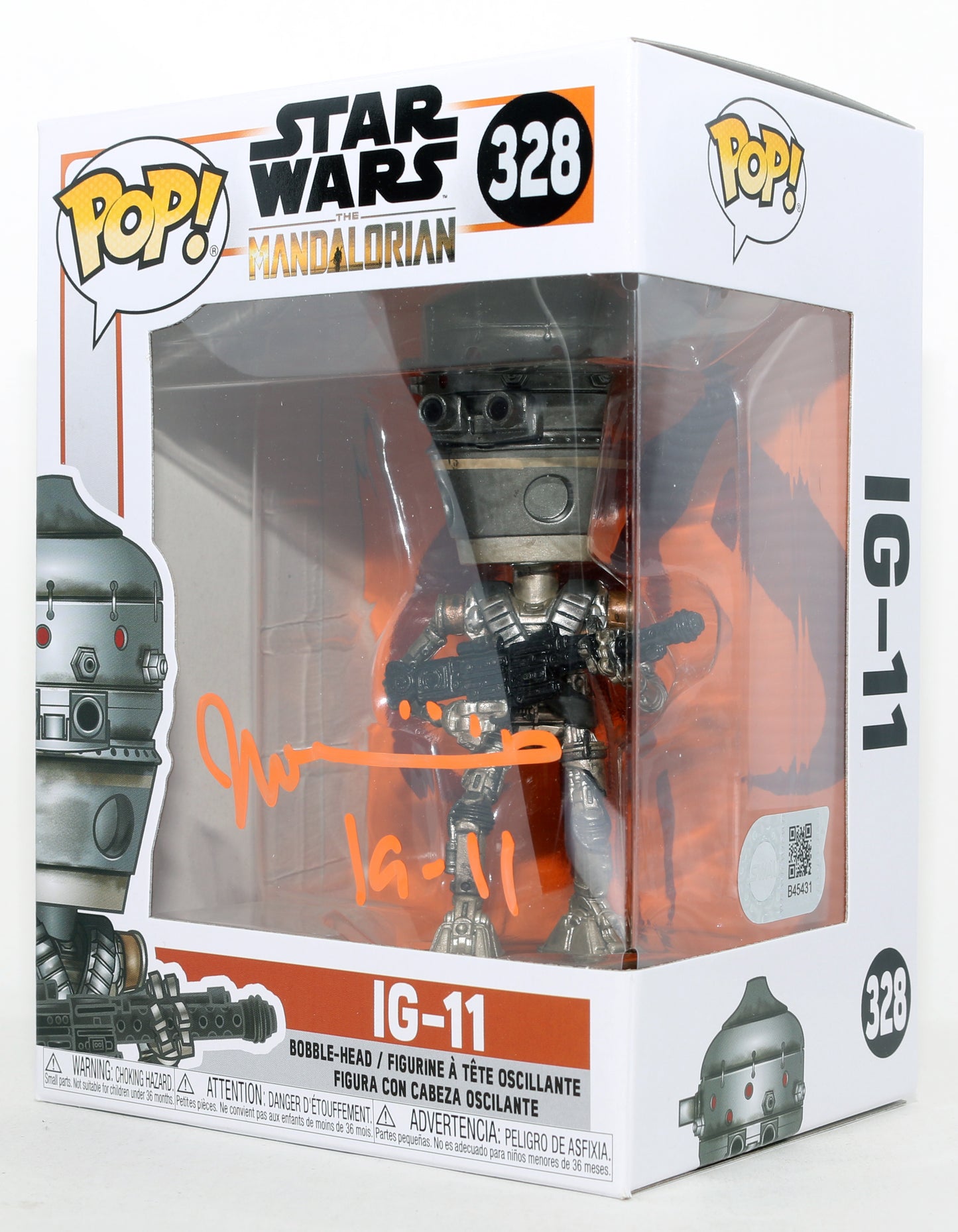 
                  
                    Taika Waititi as IG-11 in Star Wars: The Mandalorian (SWAU) Signed Funko POP! #328 with Character Name
                  
                