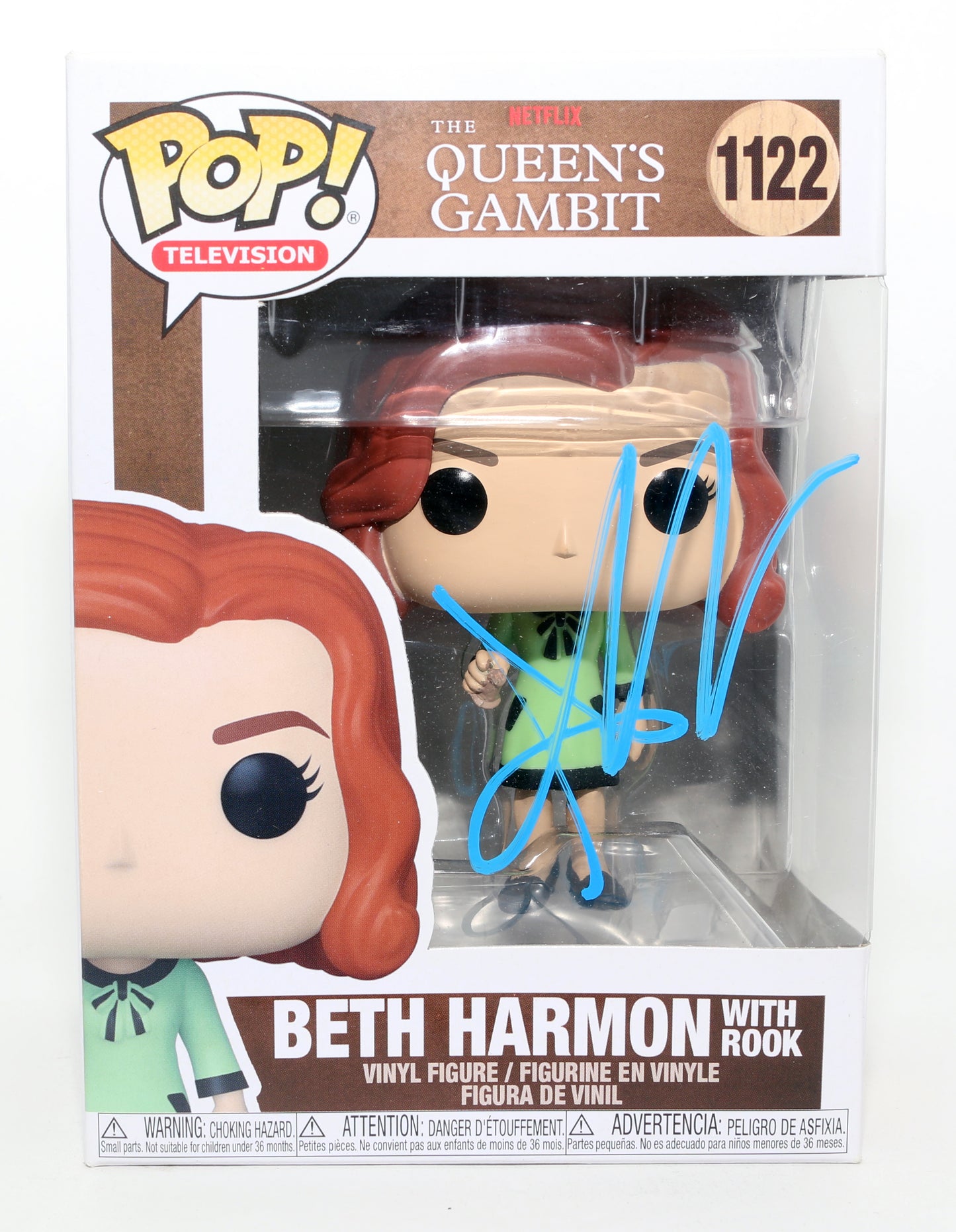 
                  
                    Anya Taylor-Joy as Beth Harmon with Rook in The Queen's Gambit Signed Funko POP! #1122
                  
                