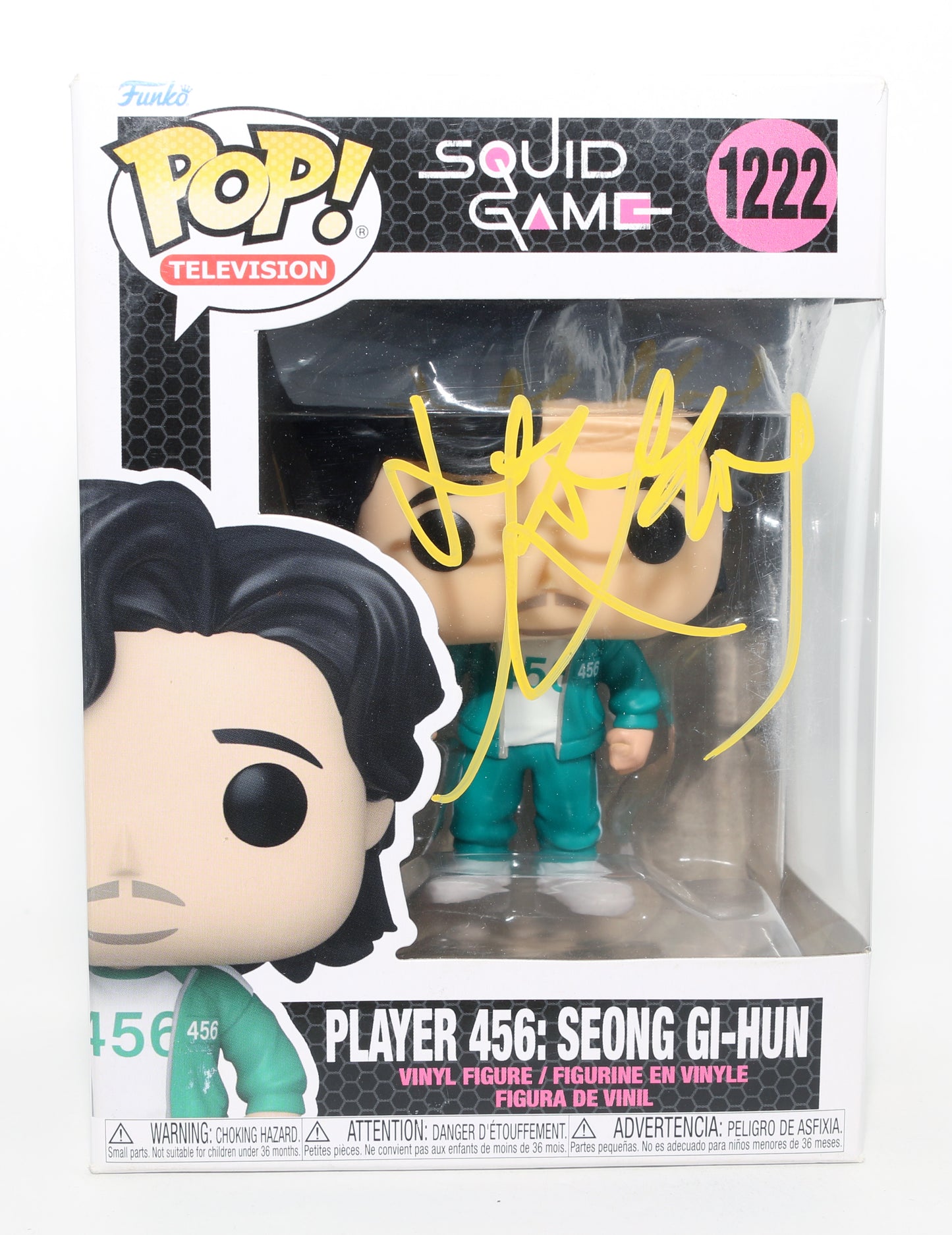
                  
                    Lee Jung-jae as Seong Gi-Hun / Player 456 in Squid Game (JSA) Signed Funko POP! #1222
                  
                