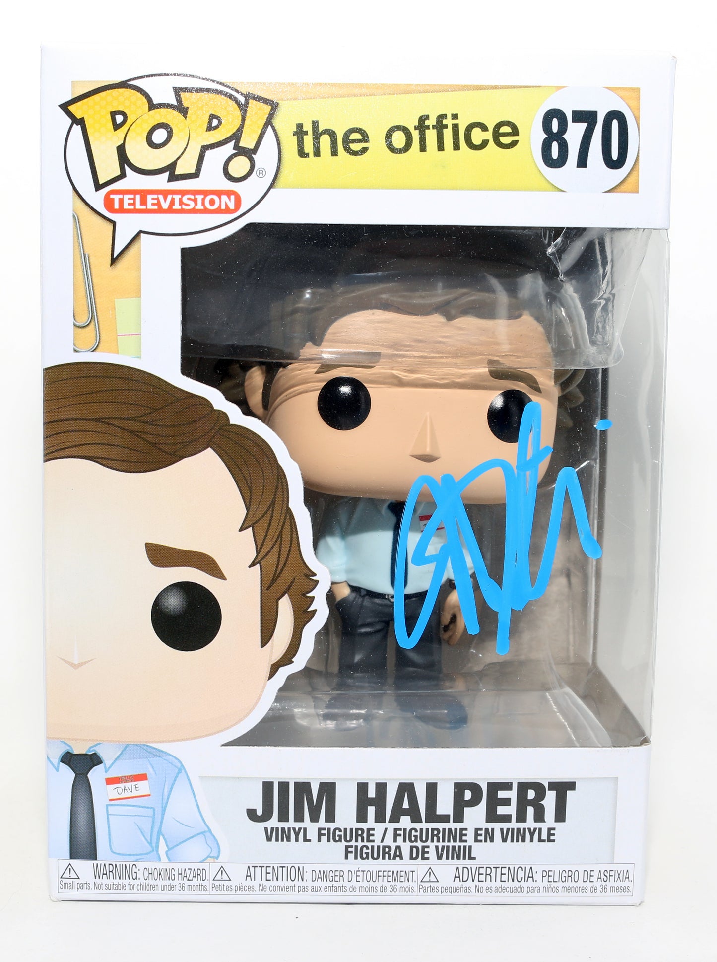
                  
                    John Krasinski as Jim Halpert in The Office (JSA) Signed Funko POP! #870
                  
                