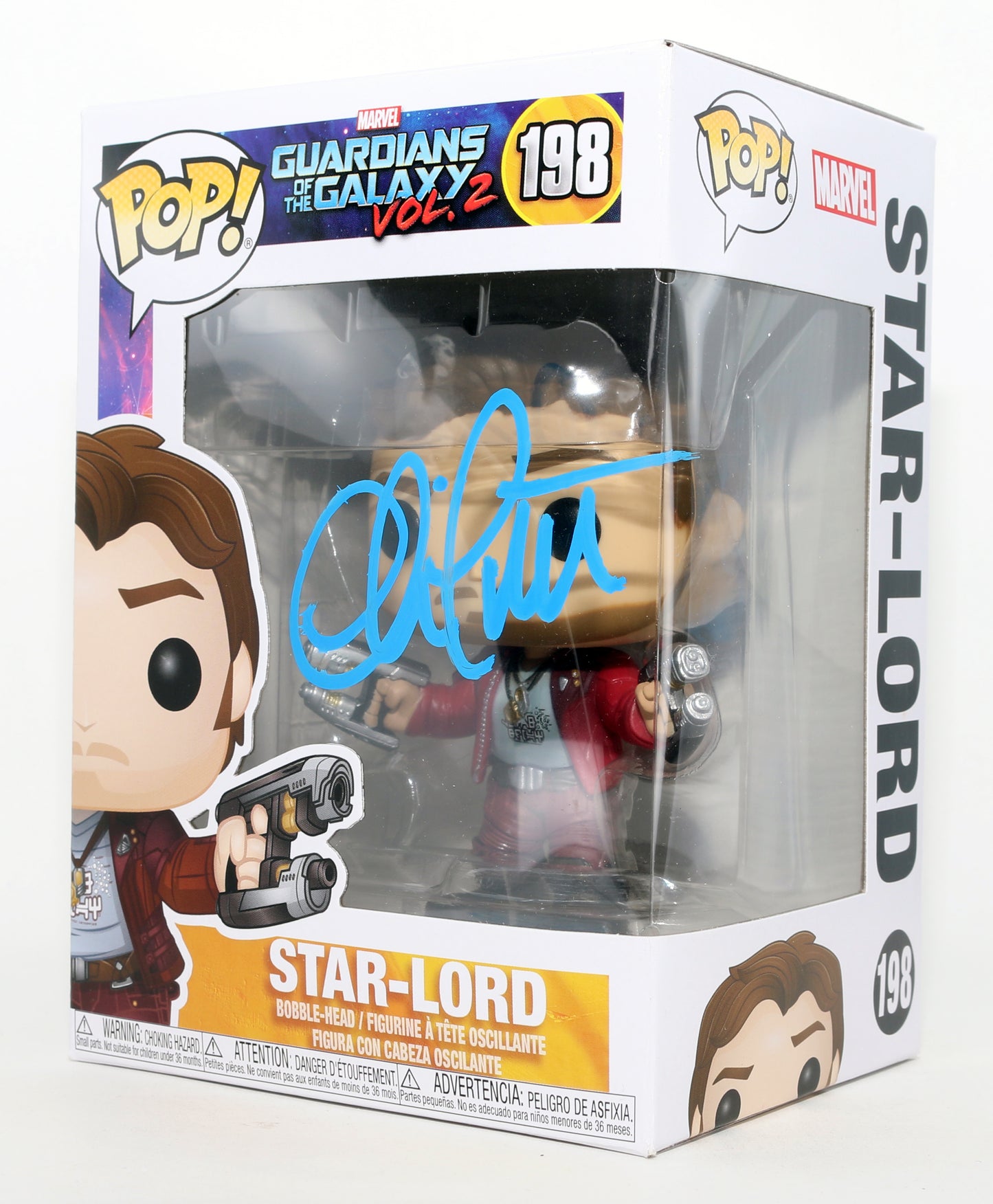 
                  
                    Chris Pratt as Peter Quill / Star-Lord in Guardians of the Galaxy Vol. 2 Signed Funko POP! #198
                  
                