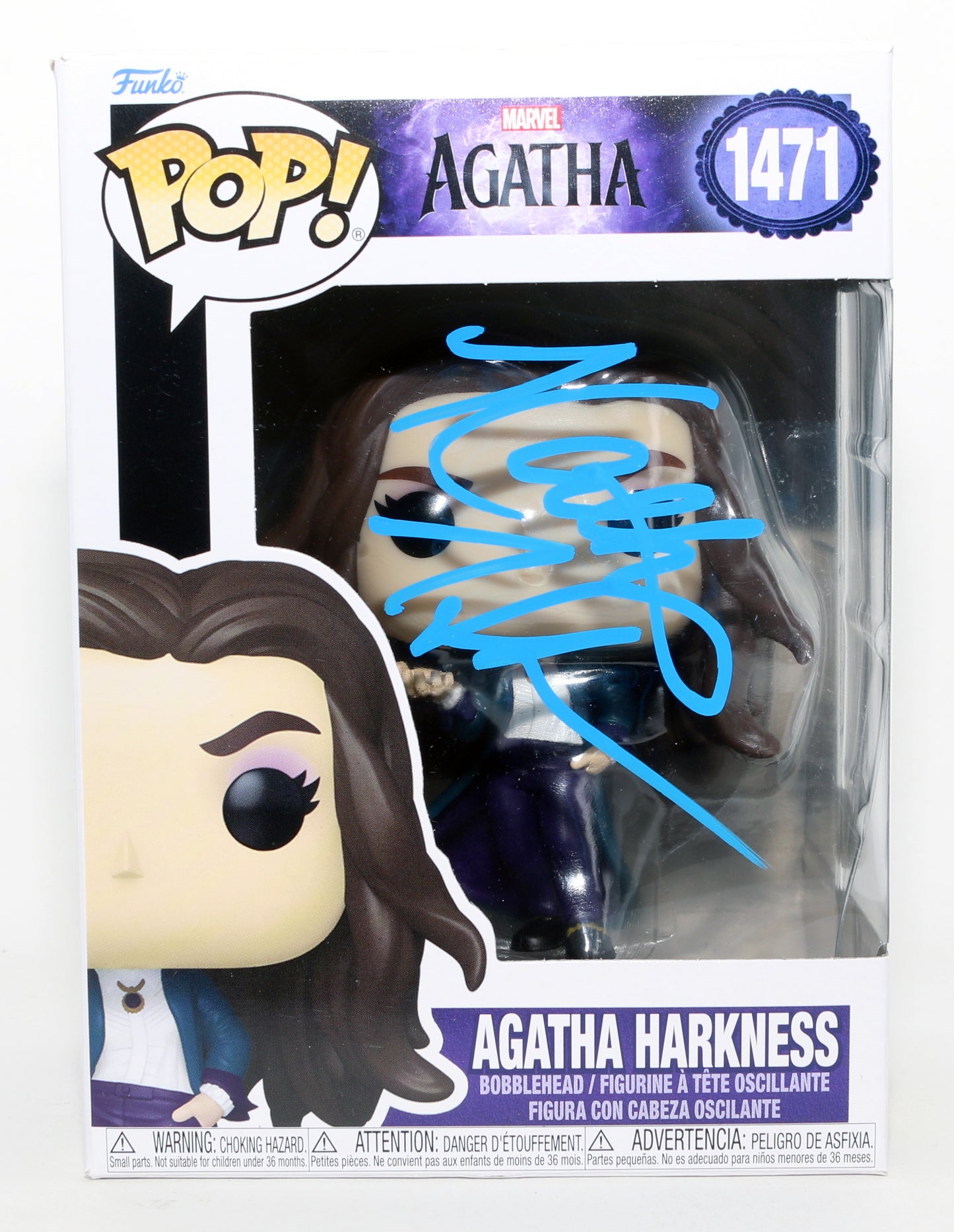 
                  
                    Kathryn Hahn as Agatha Harkness in Agatha All Along (JSA) Signed Funko POP! #1471
                  
                