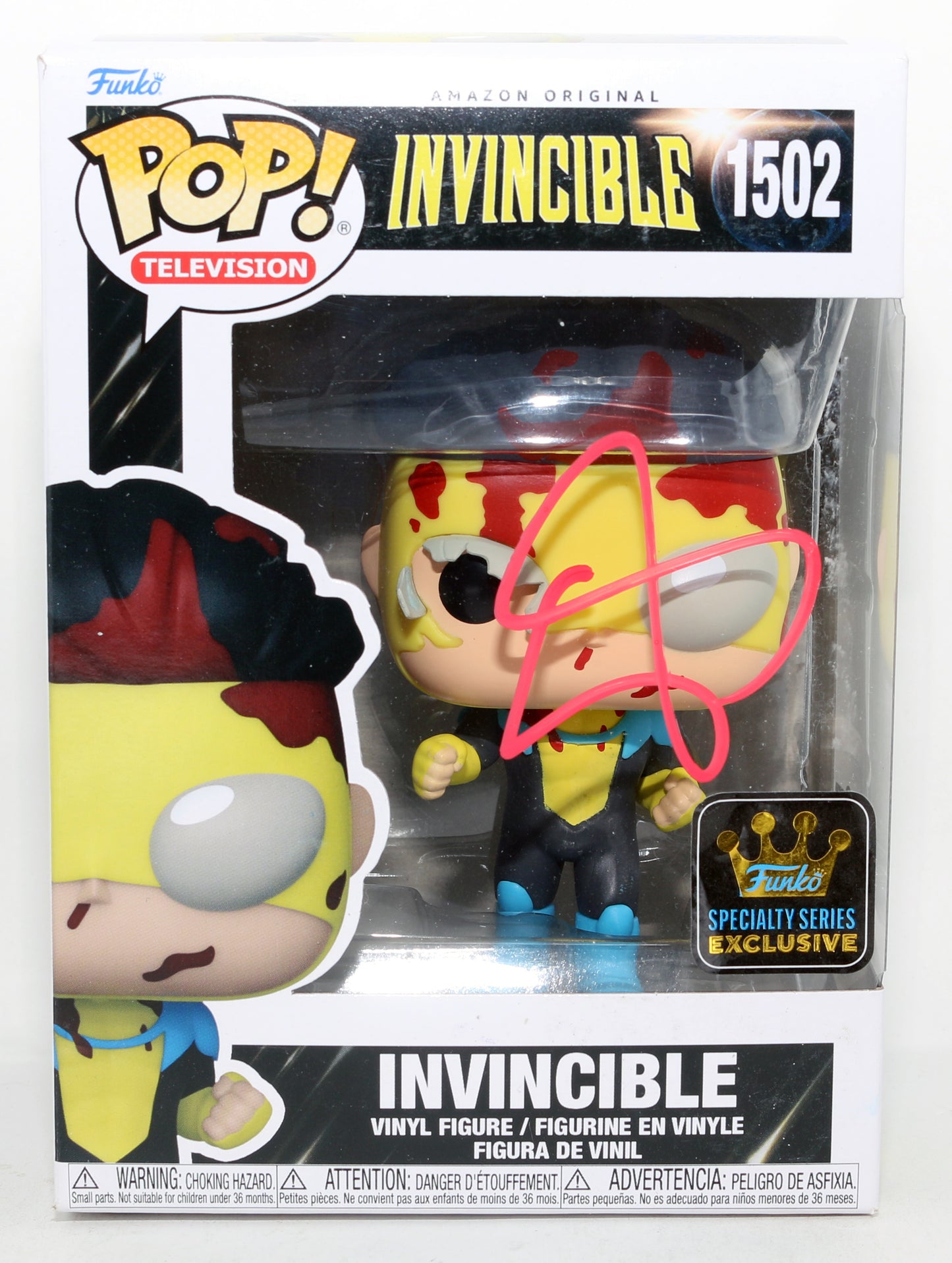 
                  
                    Steven Yeun as Invincible in Invincible Funko Specialty Series Exclusive (Beckett) Signed Funko POP! #1502
                  
                