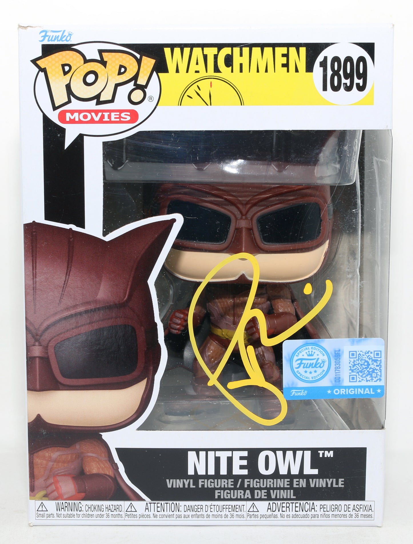 
                  
                    Patrick Wilson as Nite Owl in Watchmen Funko Special Edition (Beckett) Signed Funko POP! #1899
                  
                
