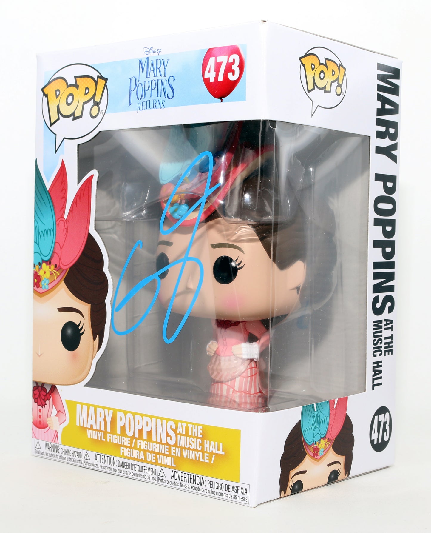 
                  
                    Emily Blunt as Mary Poppins at the Music Hall in Mary Poppins Returns Signed Funko POP! #473
                  
                