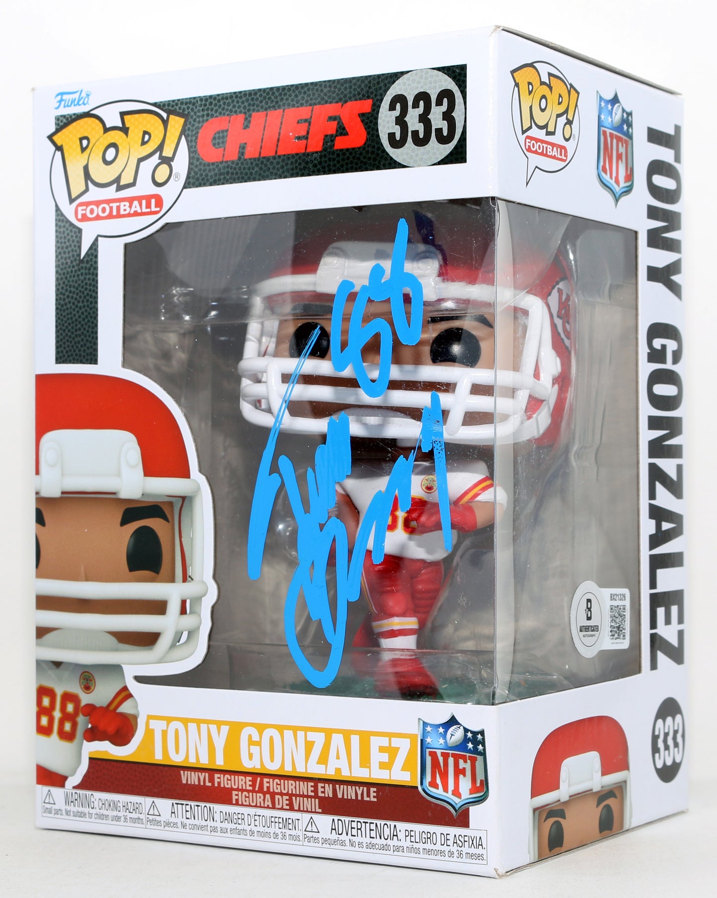 
                  
                    Tony Gonzalez from the Kansas City Chiefs (Beckett) Signed Funko POP! #333
                  
                