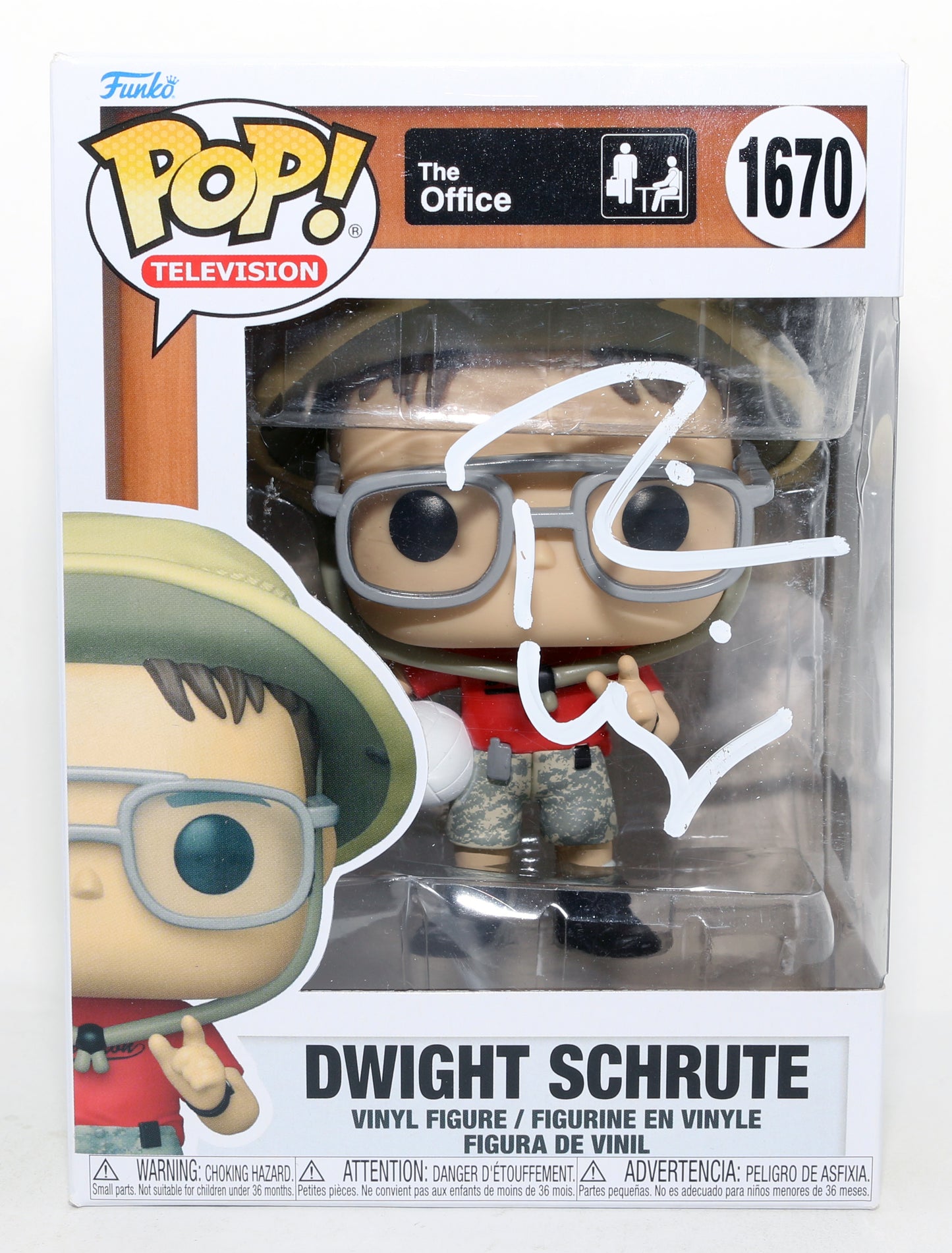 
                  
                    Rainn Wilson as Dwight Schrute in The Office (Beckett) Signed Funko POP! #1670
                  
                