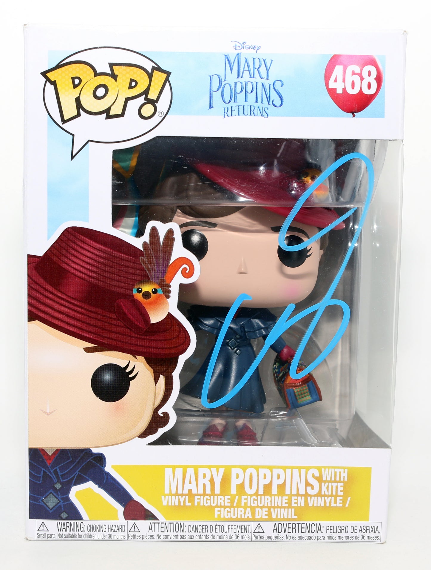 
                  
                    Emily Blunt as Mary Poppins with Kite in Mary Poppins Returns Signed Funko POP! #468
                  
                