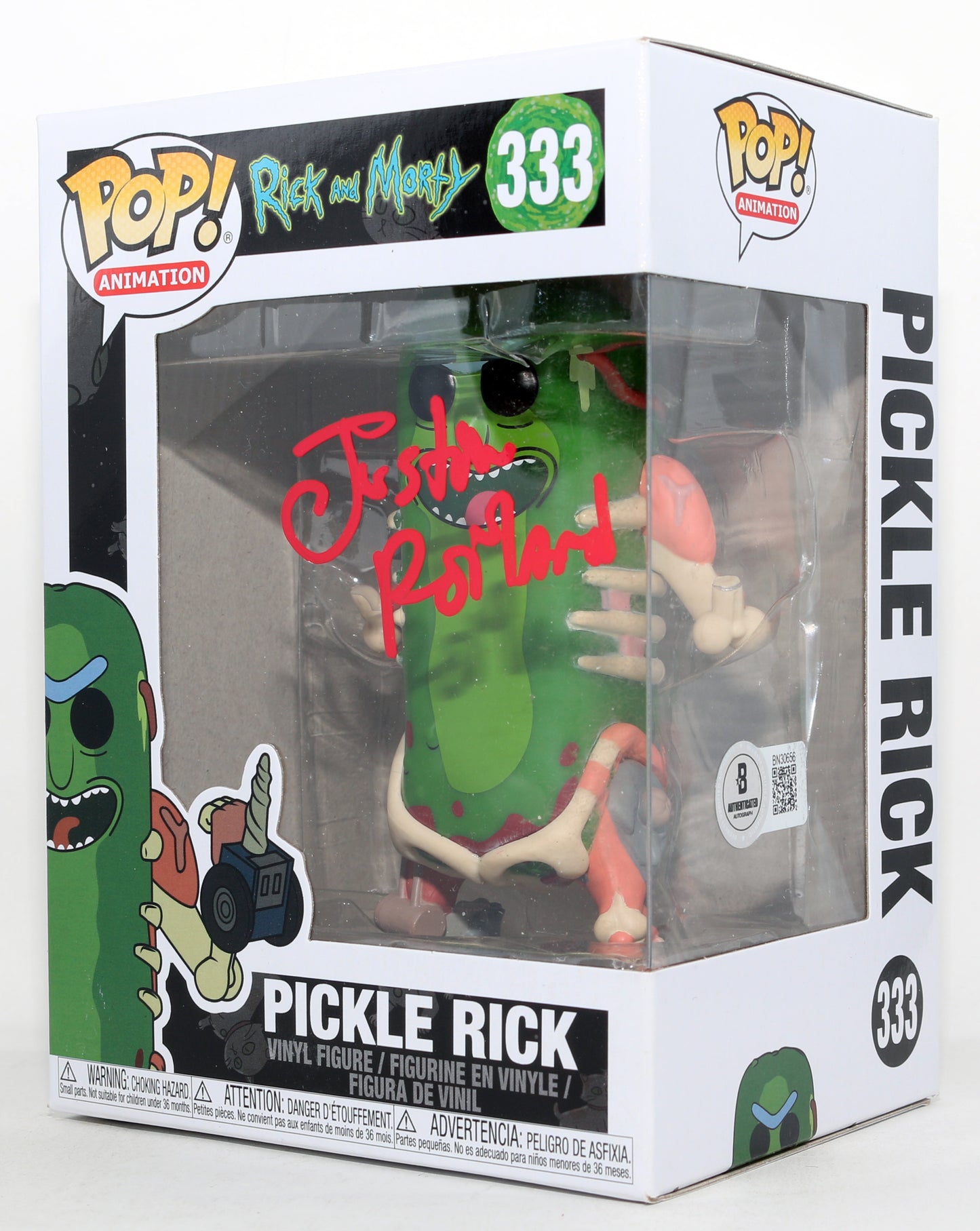 
                  
                    Justin Roiland Co-creator & Voice of Rick & Morty (Beckett) Signed Funko POP! #333
                  
                