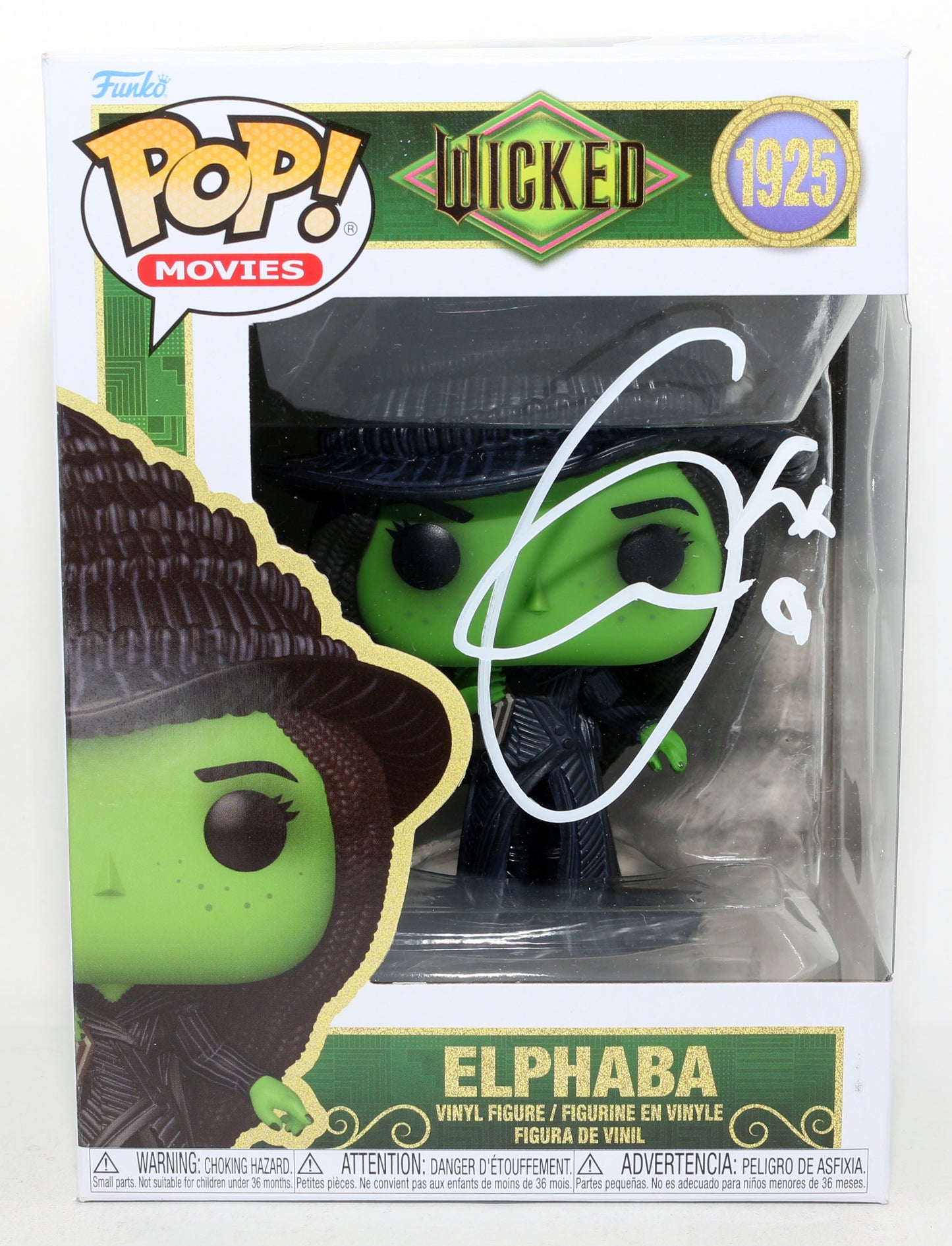 
                  
                    Cynthia Erivo as Elphaba in Wicked (Beckett) Signed Funko POP! #1925
                  
                
