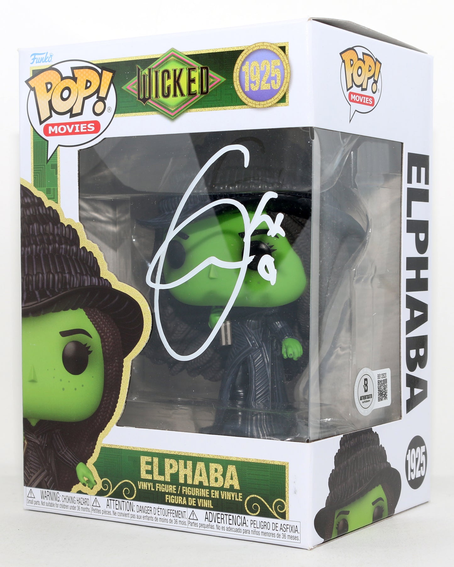 
                  
                    Cynthia Erivo as Elphaba in Wicked (Beckett) Signed Funko POP! #1925
                  
                