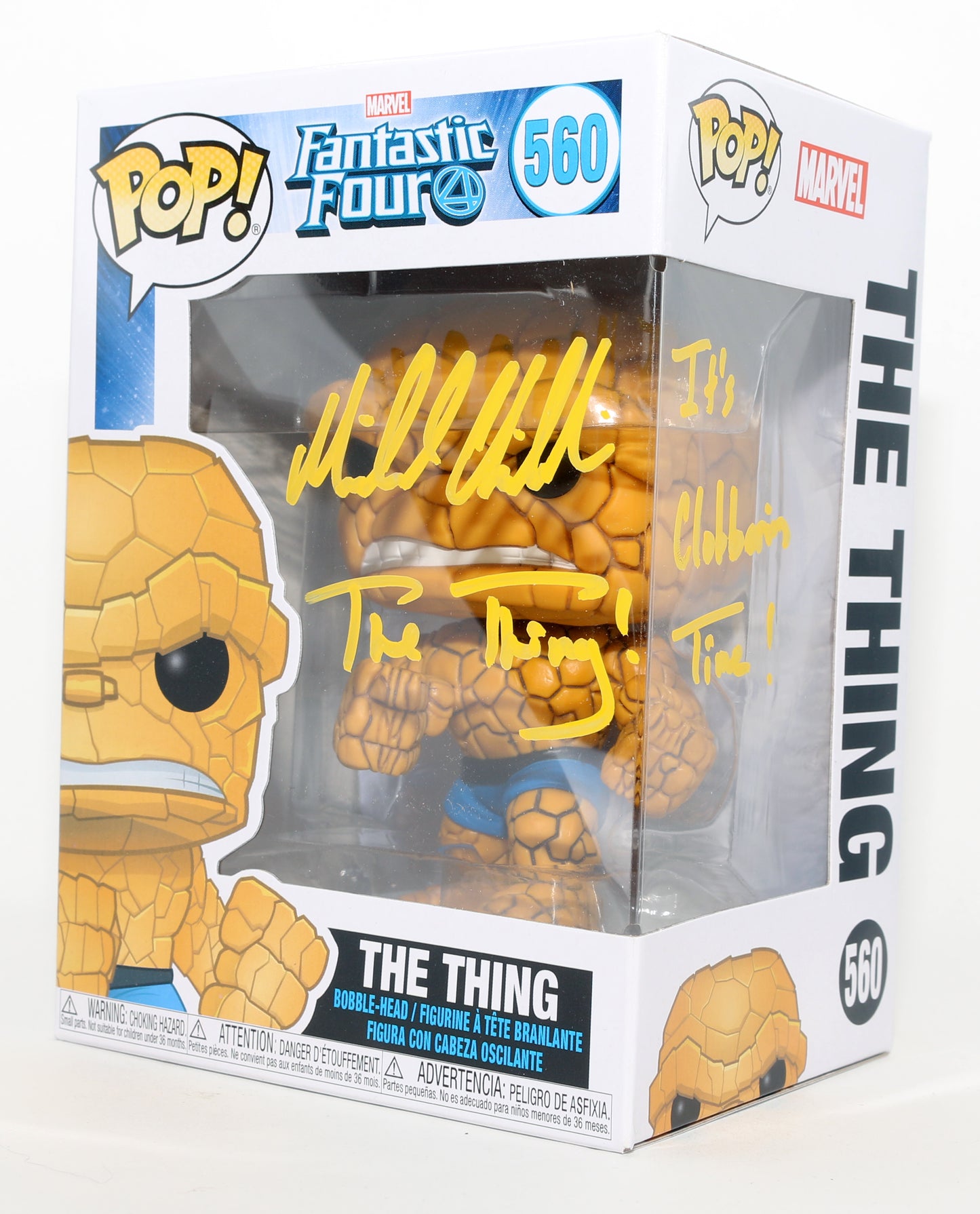 
                  
                    Michael Chiklis as Ben Grimm / The Thing in Fantastic Four Signed Funko POP! #560 with Character Names & Quote
                  
                