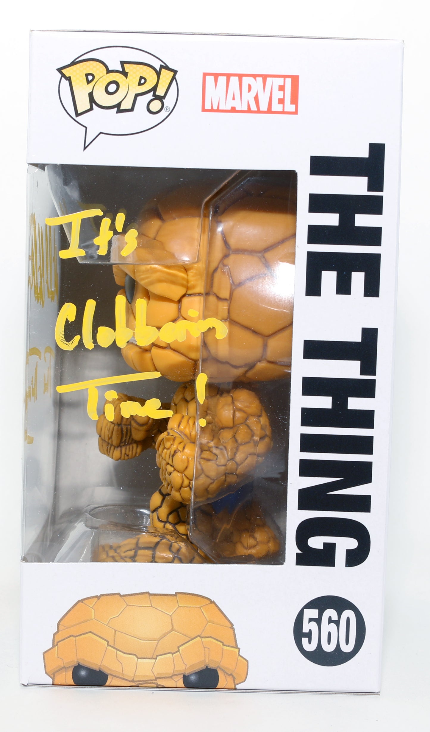 
                  
                    Michael Chiklis as Ben Grimm / The Thing in Fantastic Four Signed Funko POP! #560 with Character Names & Quote
                  
                