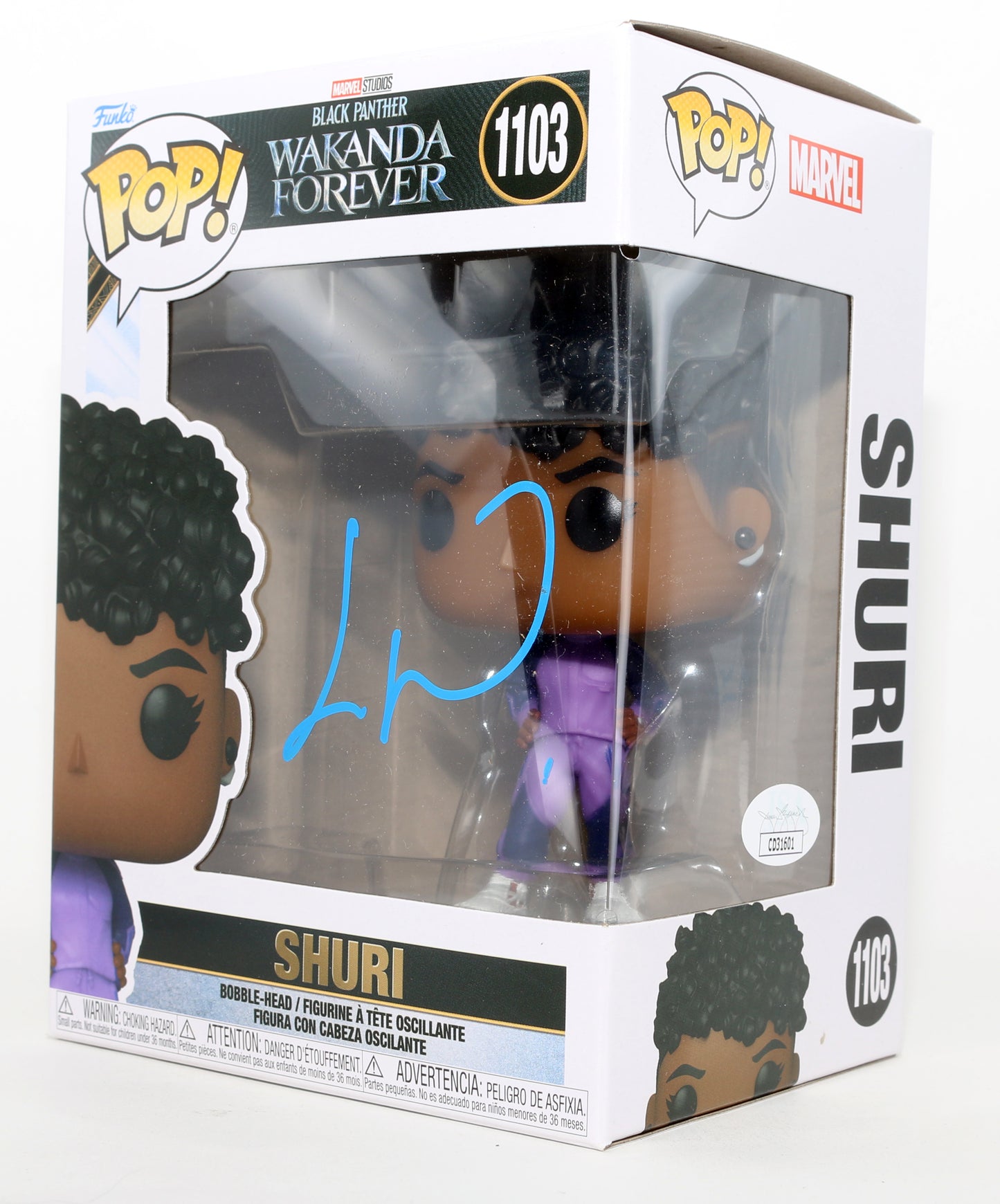 
                  
                    Letitia Wright as Shuri in Black Panther: Wakanda Forever (JSA) Signed Funko POP! #1103
                  
                