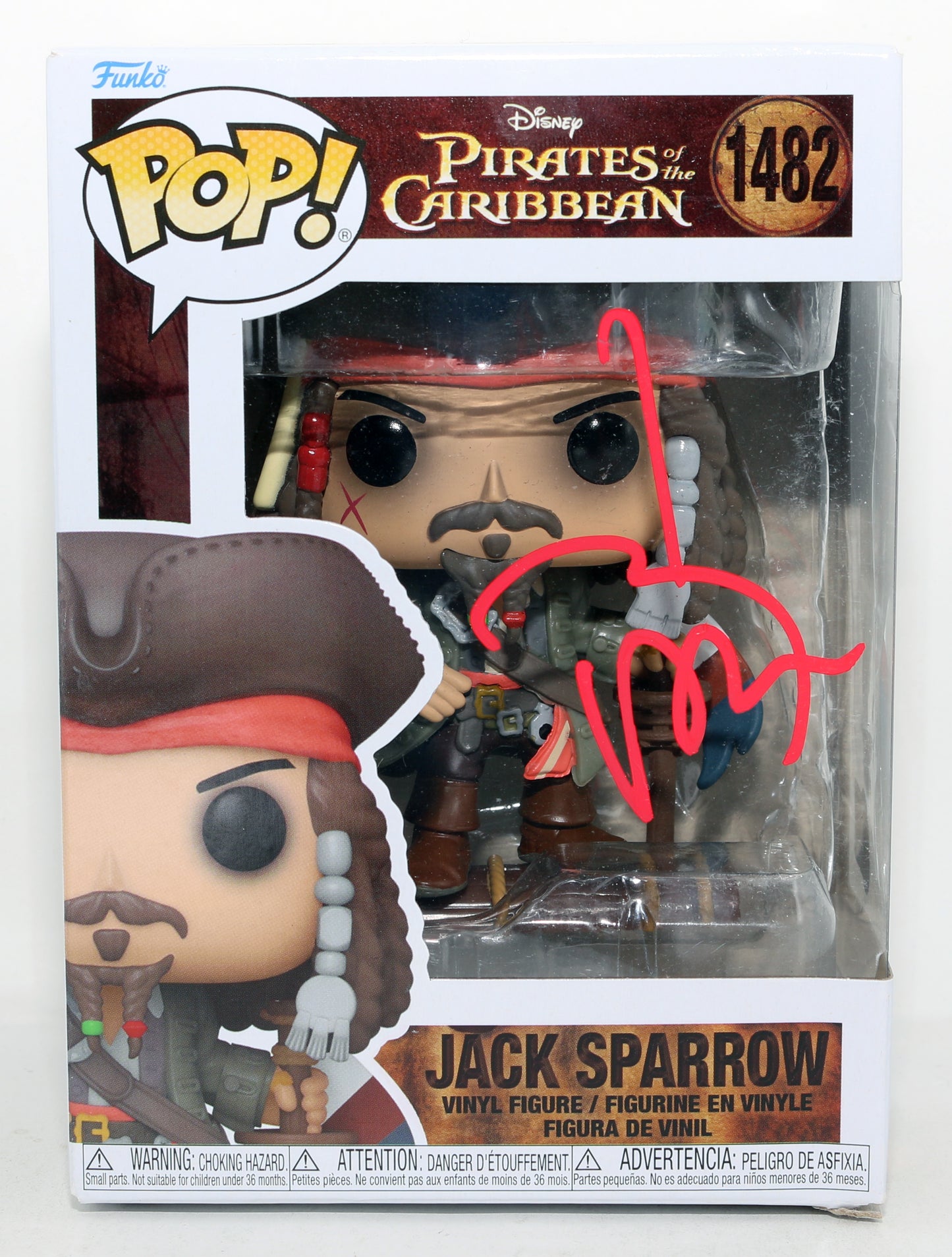
                  
                    Johnny Depp as Captain Jack Sparrow in Pirates of the Caribbean (Beckett) Signed Funko POP! #1482
                  
                