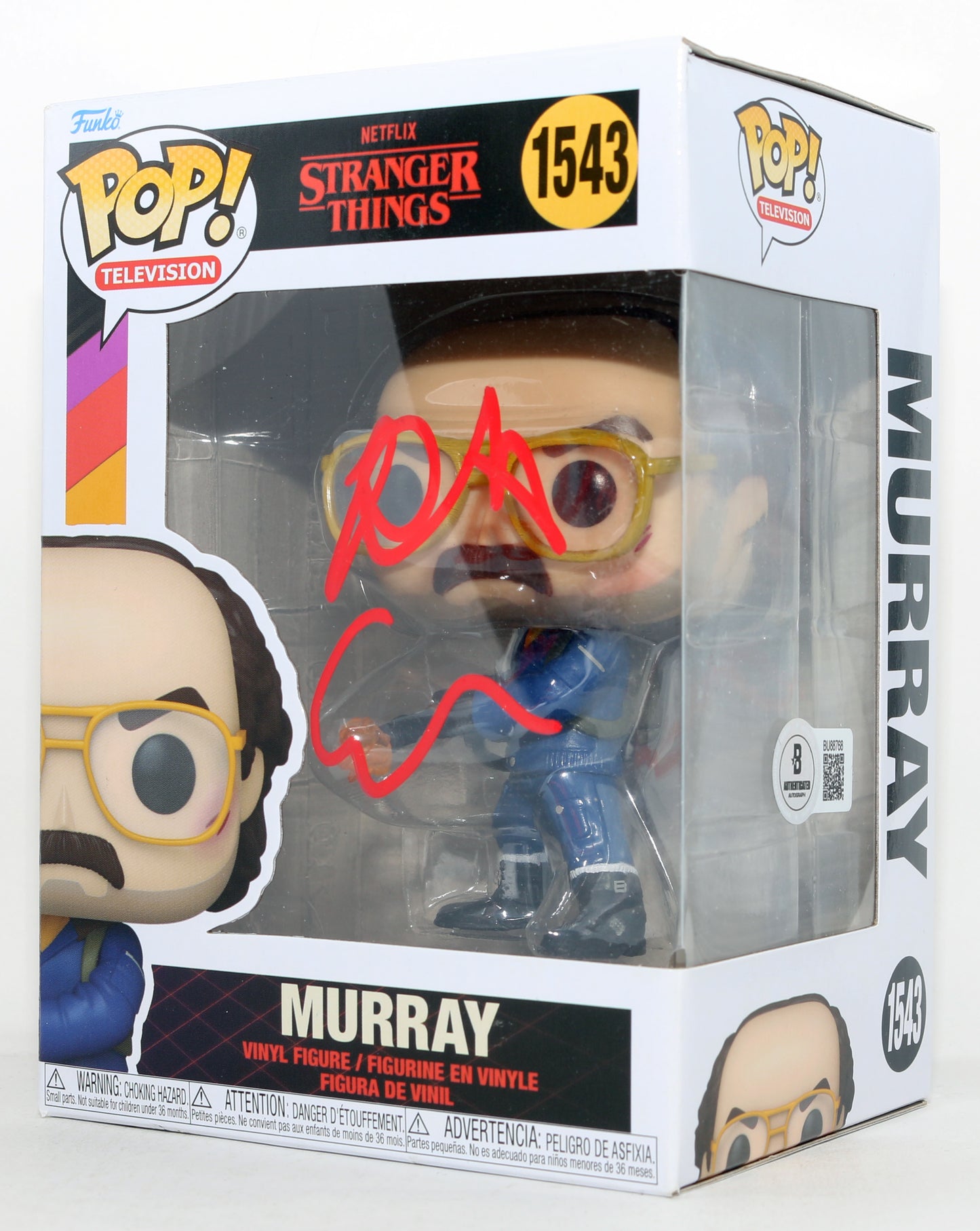 
                  
                    Brett Gelman as Murray in Stranger Things (Beckett) Signed Funko POP! #1543
                  
                