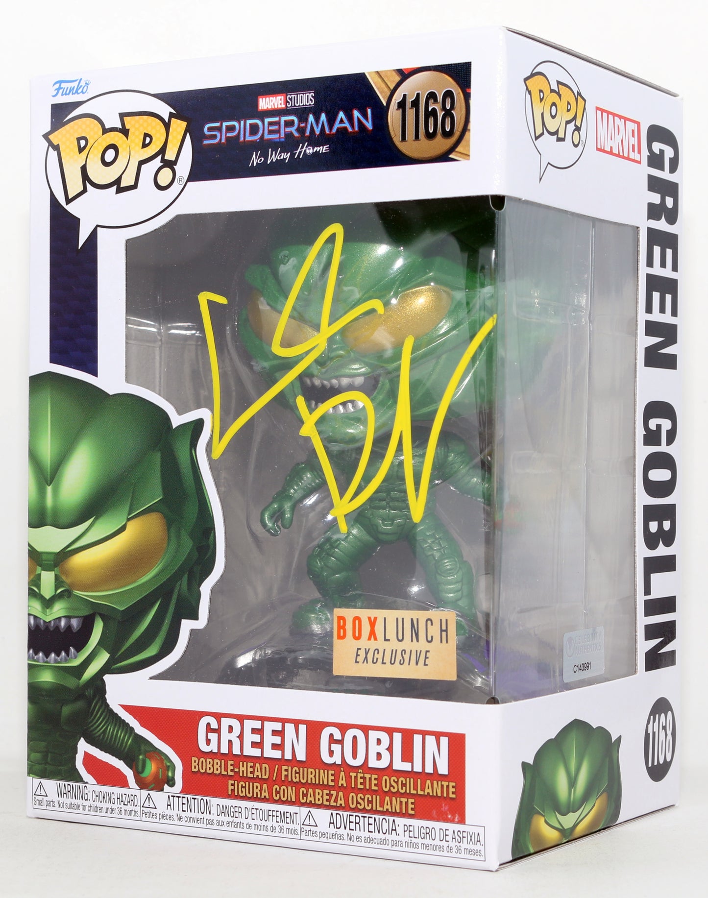 
                  
                    Wilem Dafoe as Green Goblin in Spider-Man: No Way Home Box Lunch Exclusive (Celebrity Authentics)Signed Funko POP! #1168
                  
                