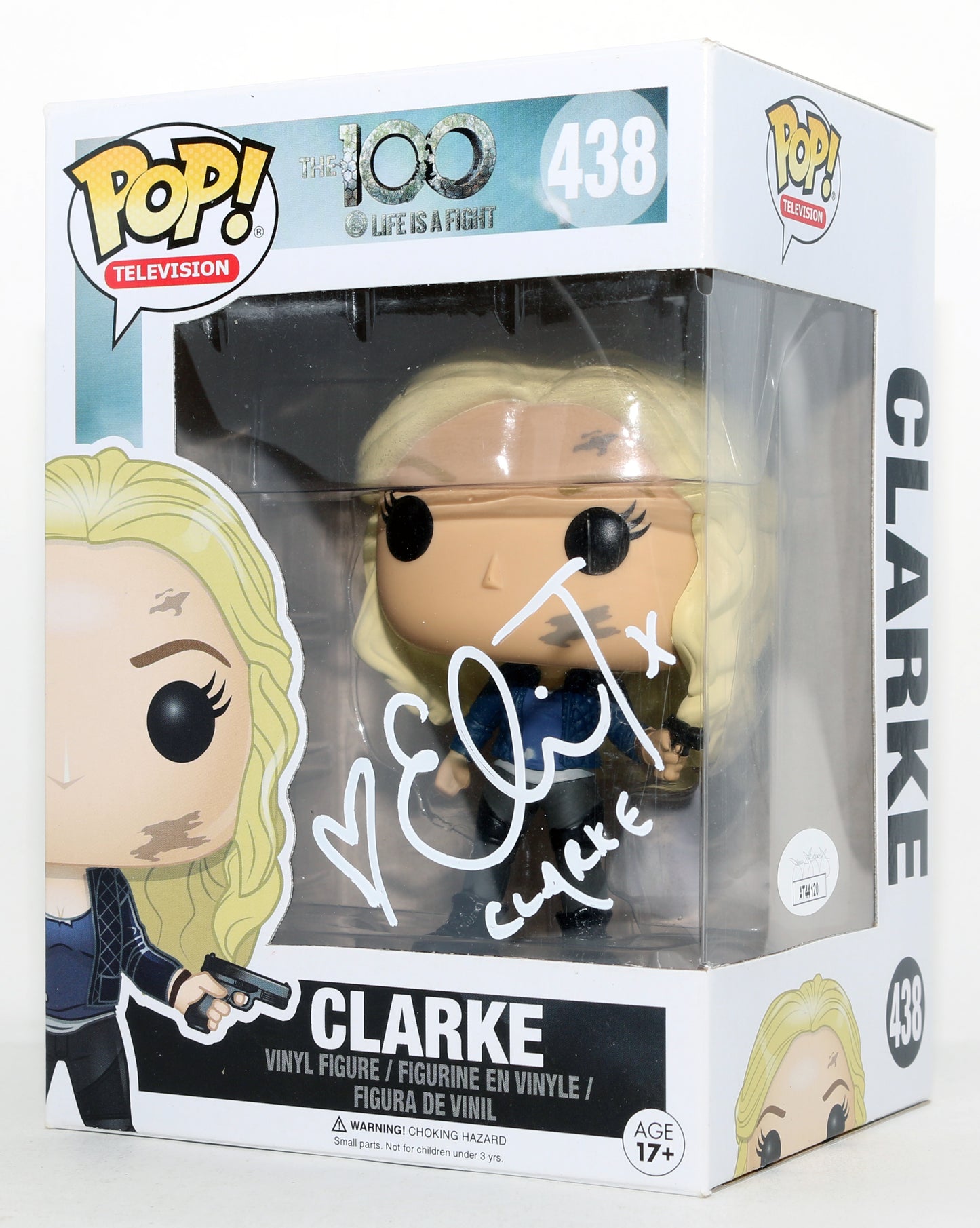 
                  
                    Eliza Taylor as Clarke Griffin in The 100 (JSA) Signed Funko POP! #438 with Character Name
                  
                
